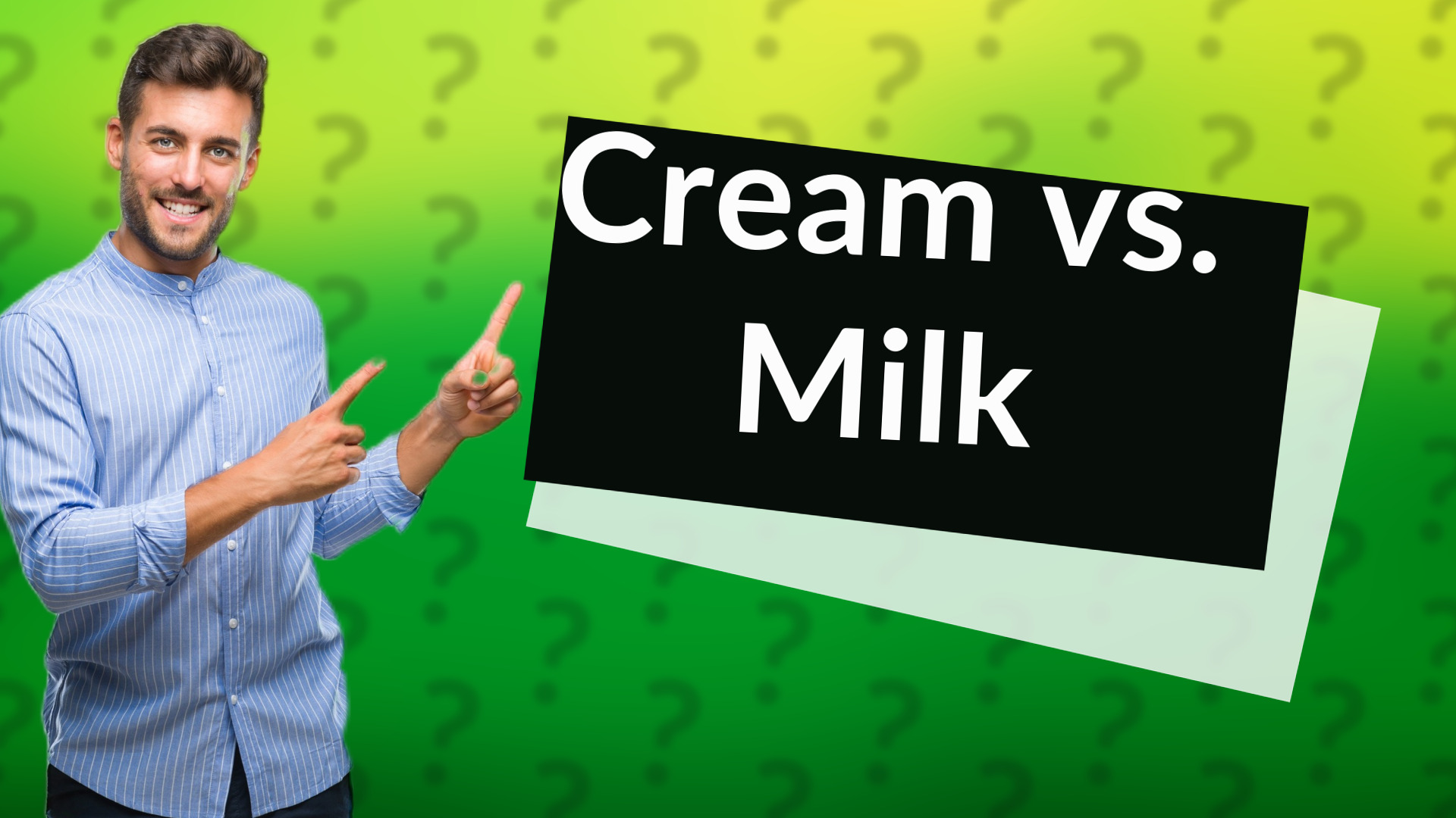 Cream vs. Milk