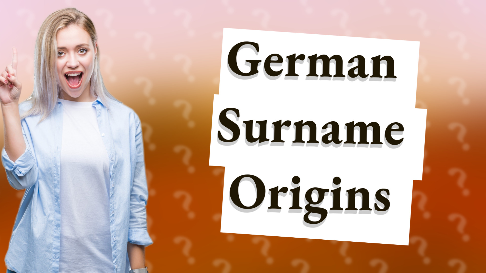 German Surname Origins