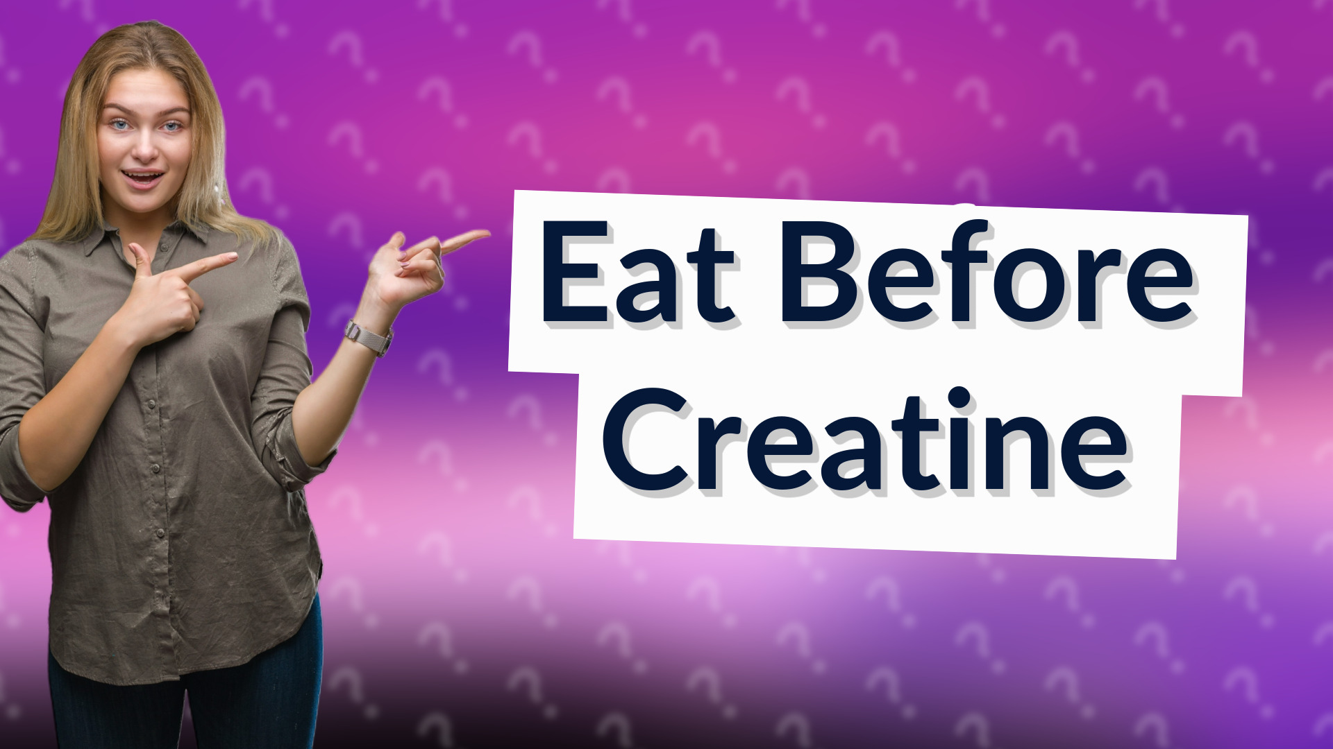 Eat Before Creatine