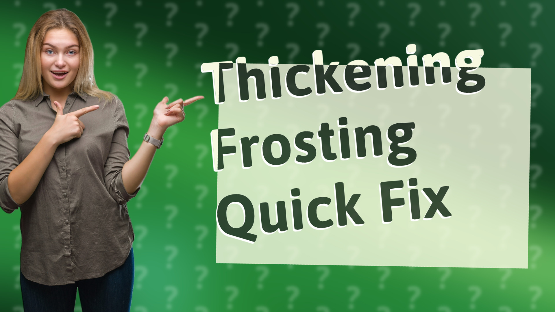 Thickening Frosting Quick Fix