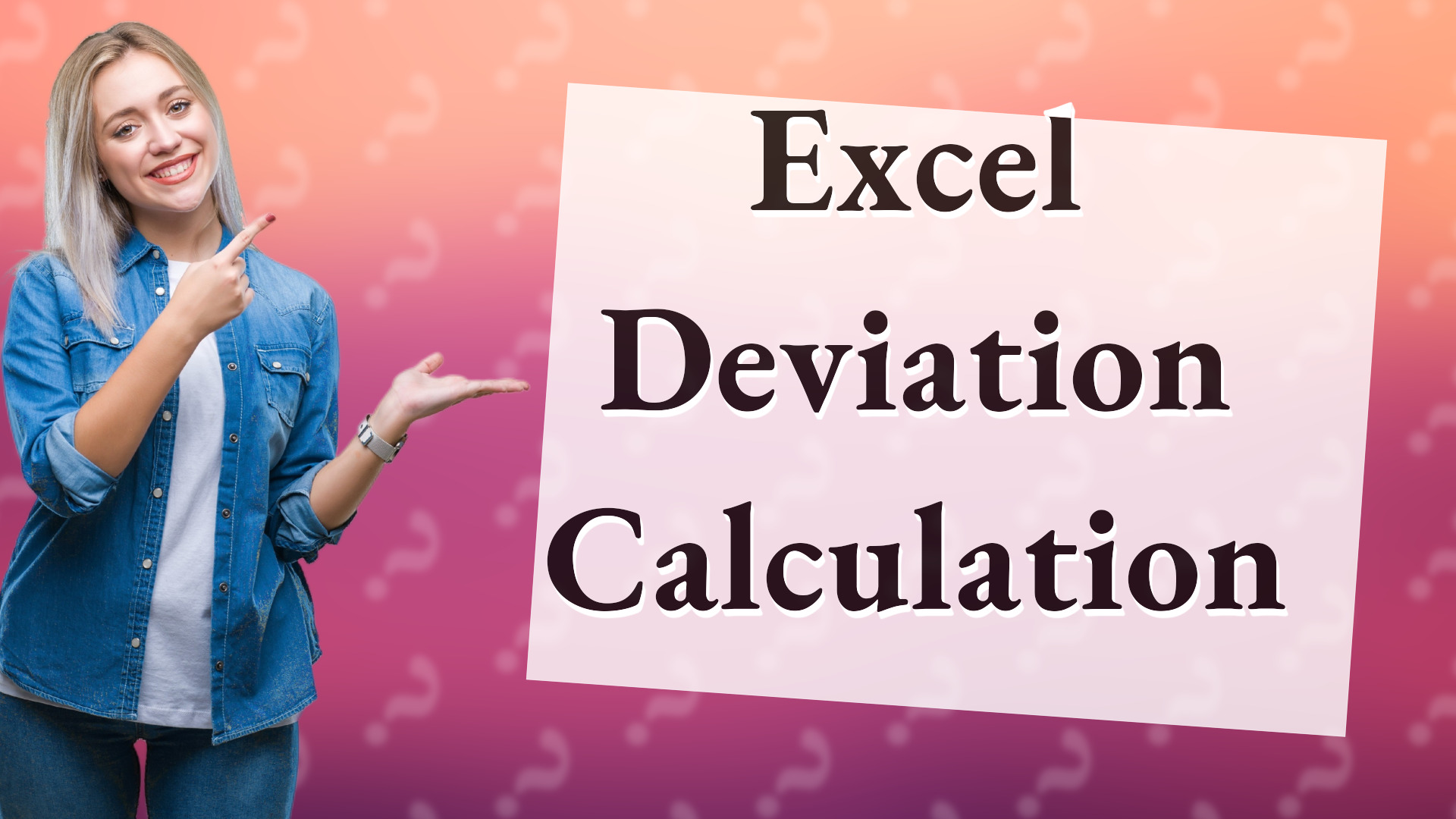 Excel Deviation Calculation