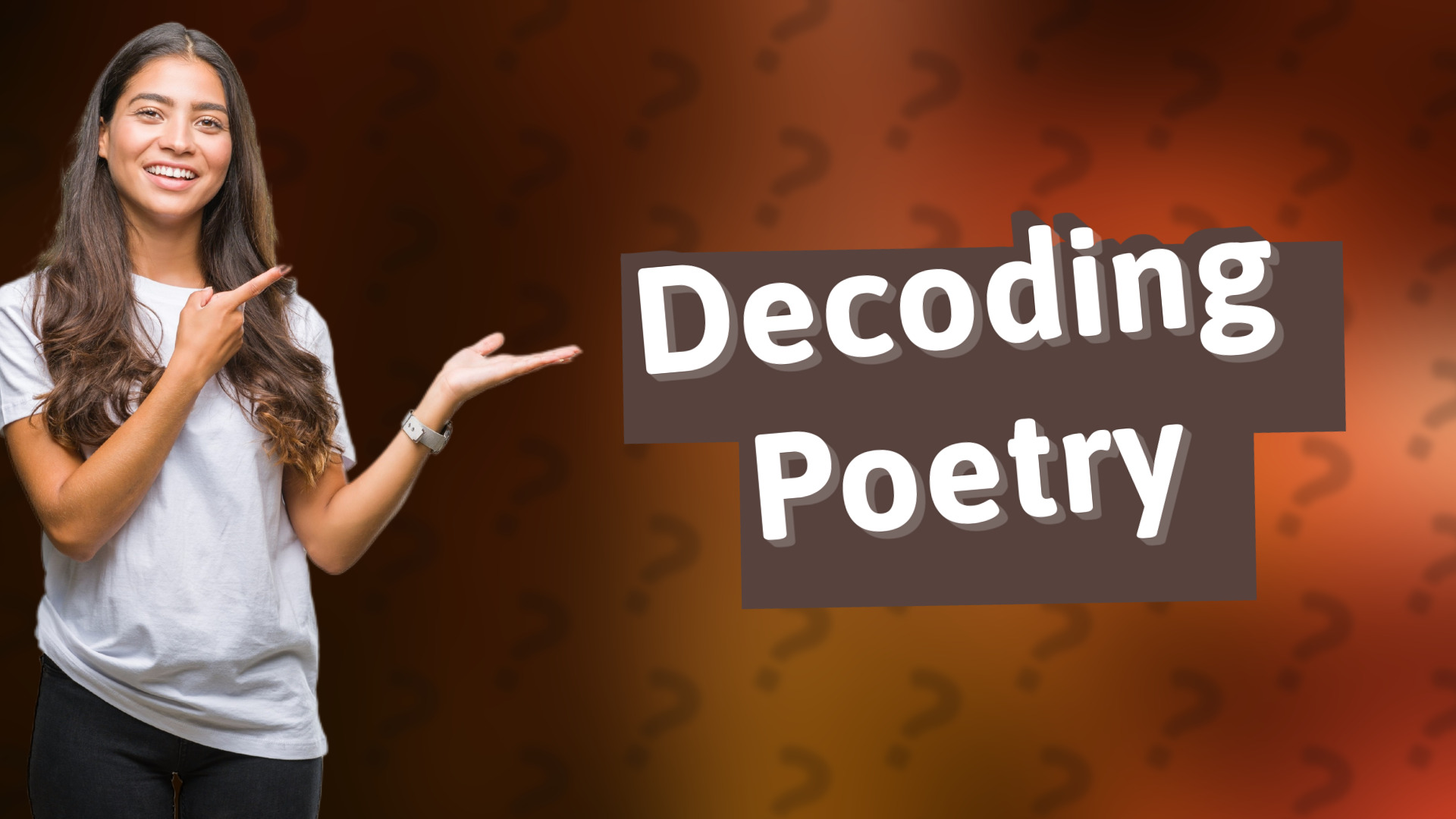 Decoding Poetry
