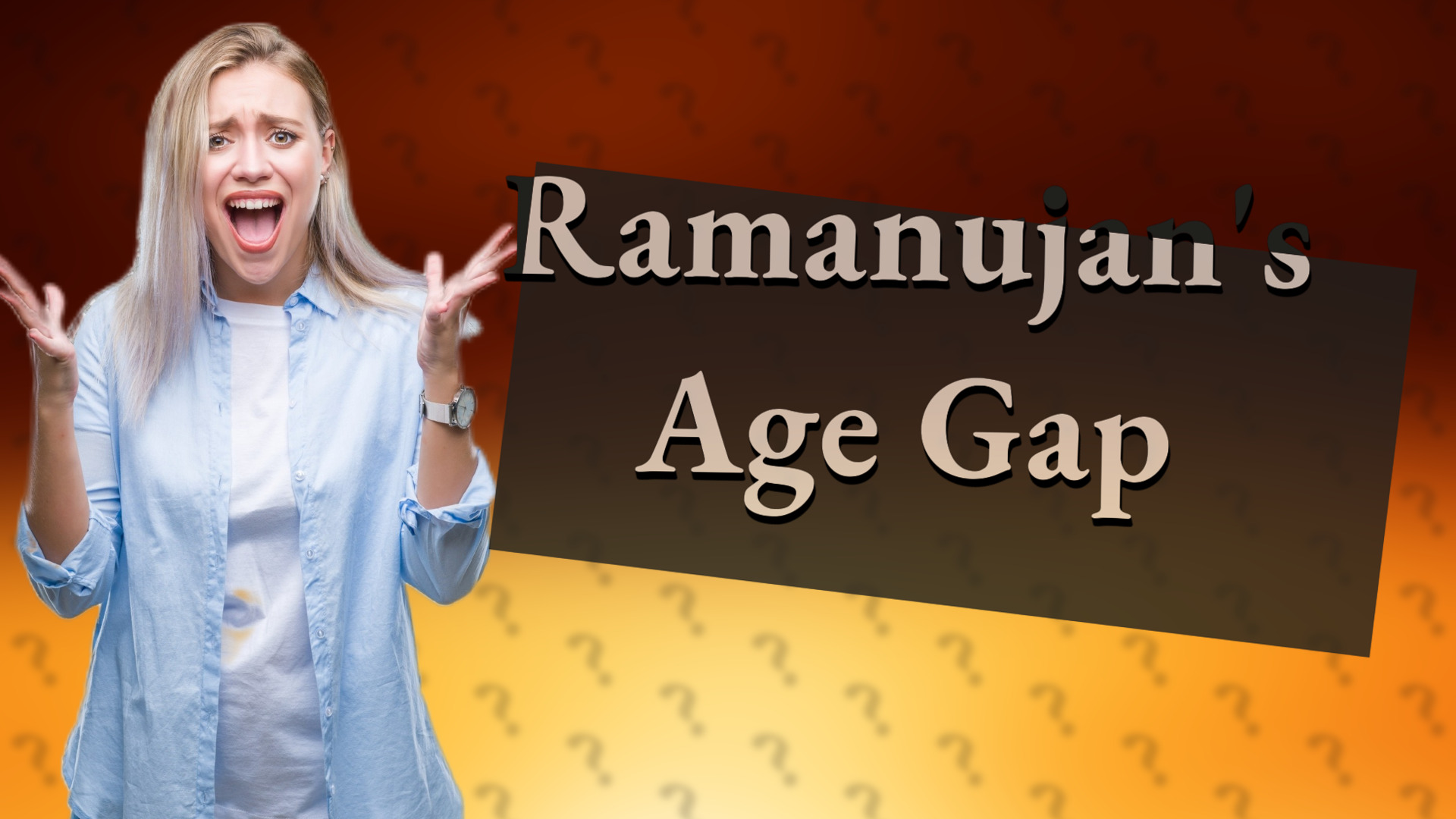 Ramanujan's Age Gap