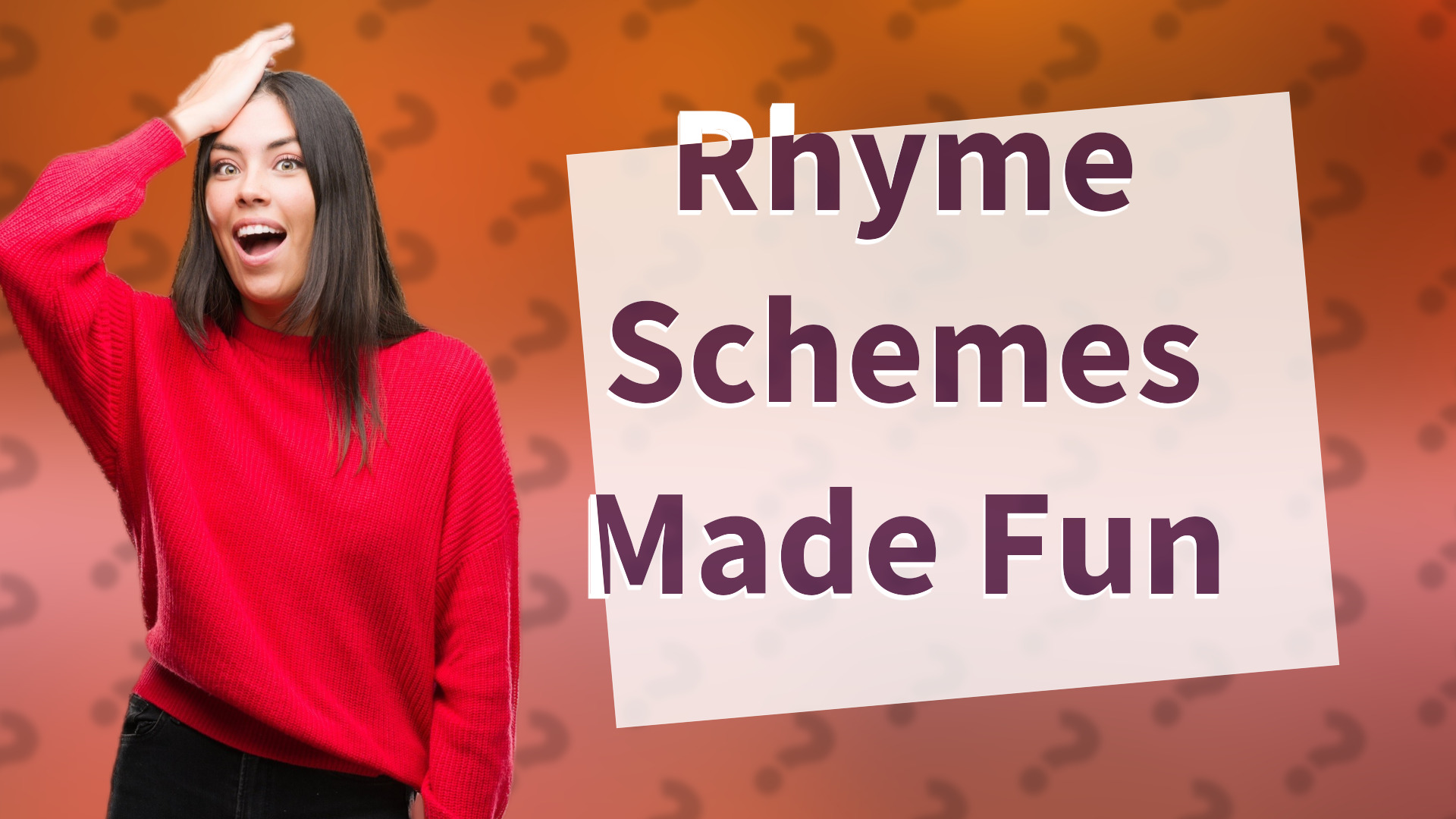 Rhyme Schemes Made Fun