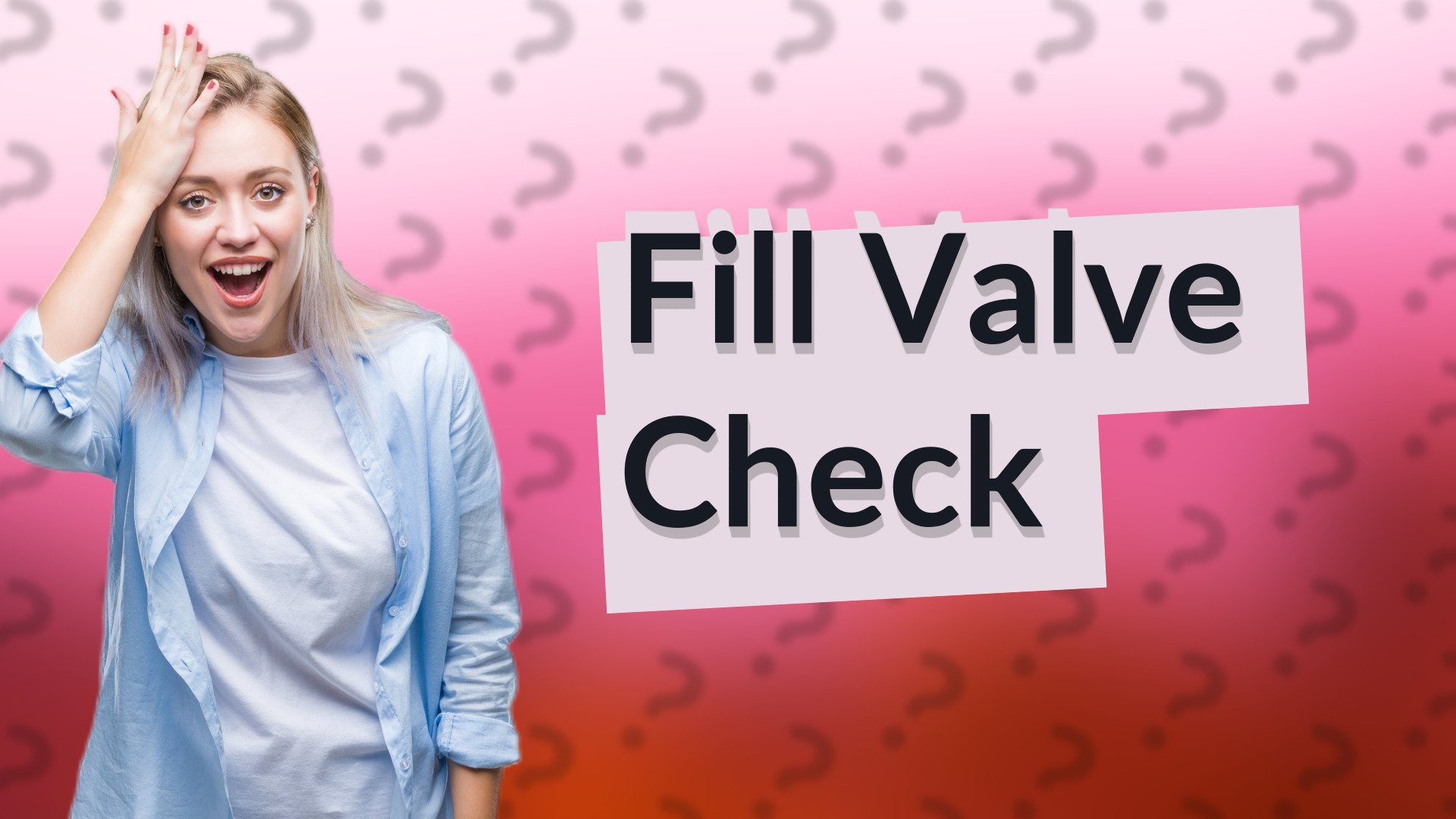 Fill Valve Check