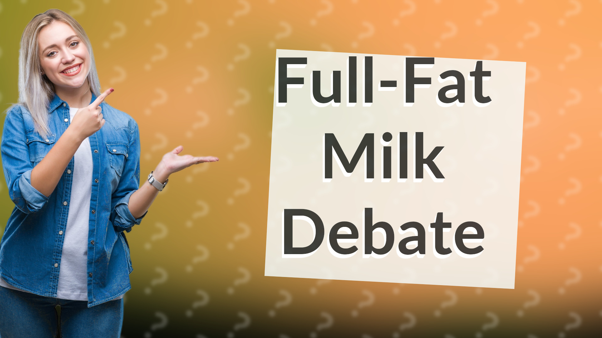 Full-Fat Milk Debate