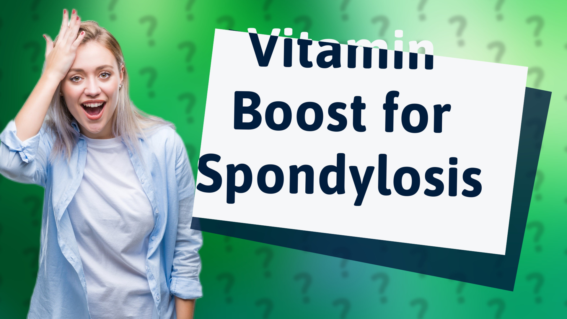 Vitamin Boost for Spondylosis