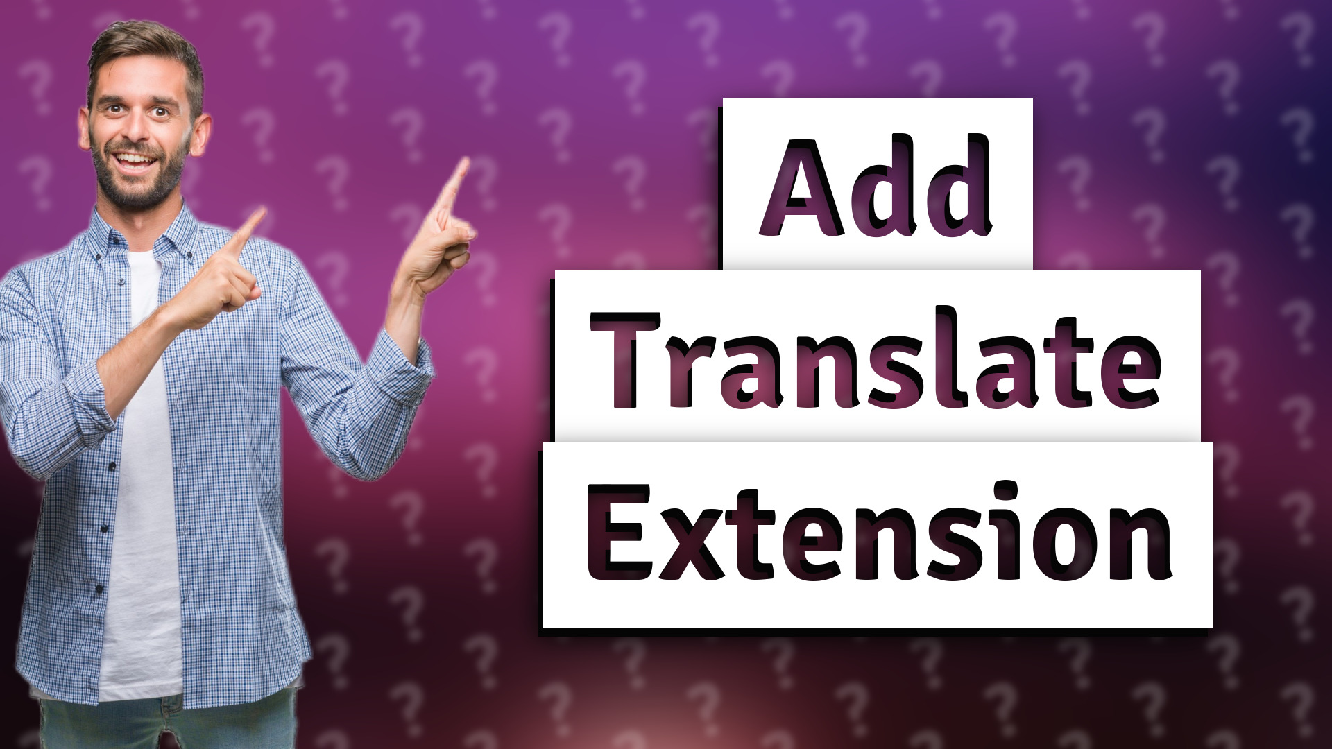 Add Translate Extension