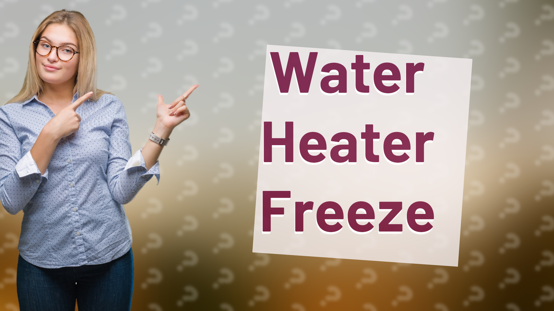 Water Heater Freeze