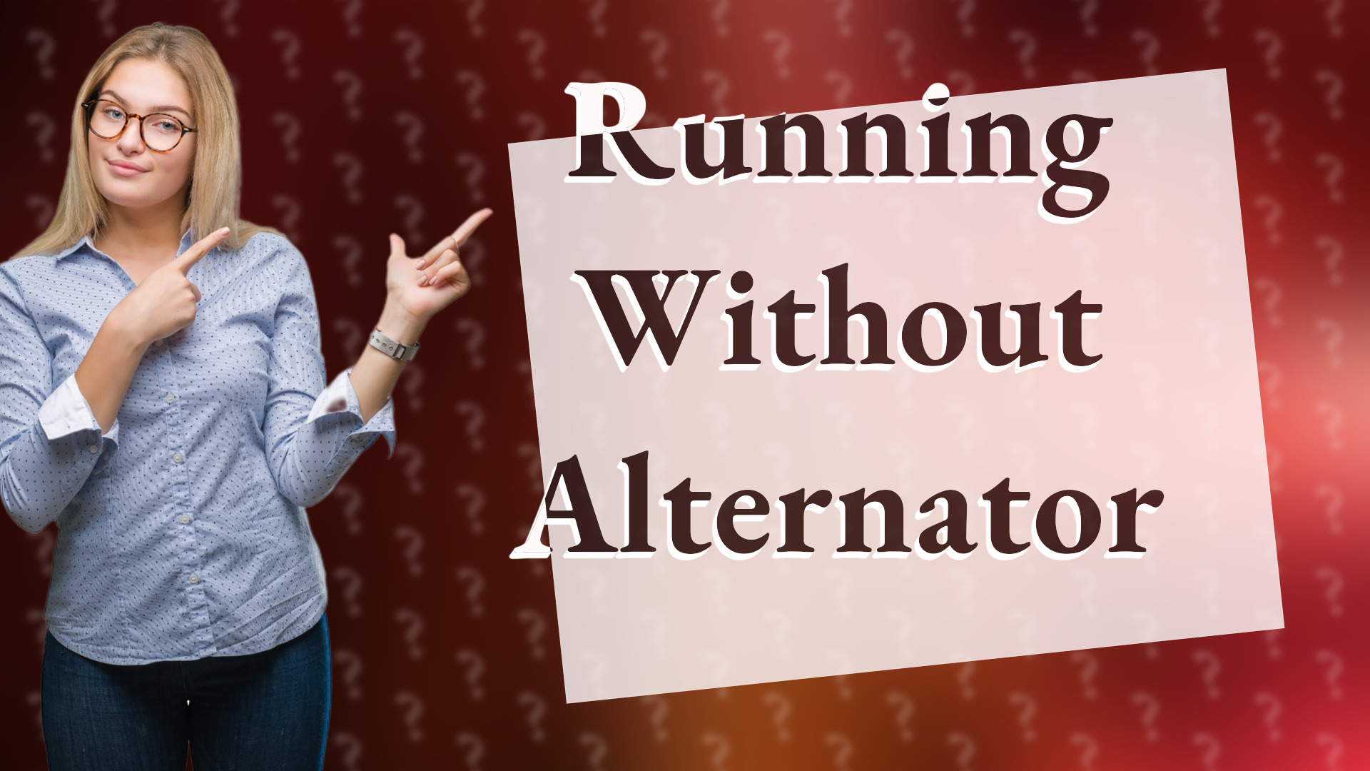 Running Without Alternator