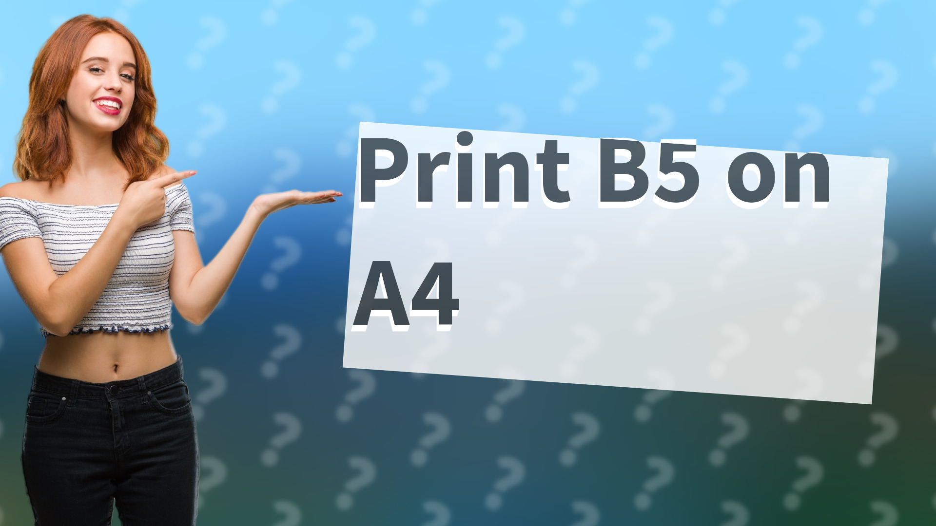 Print B5 on A4