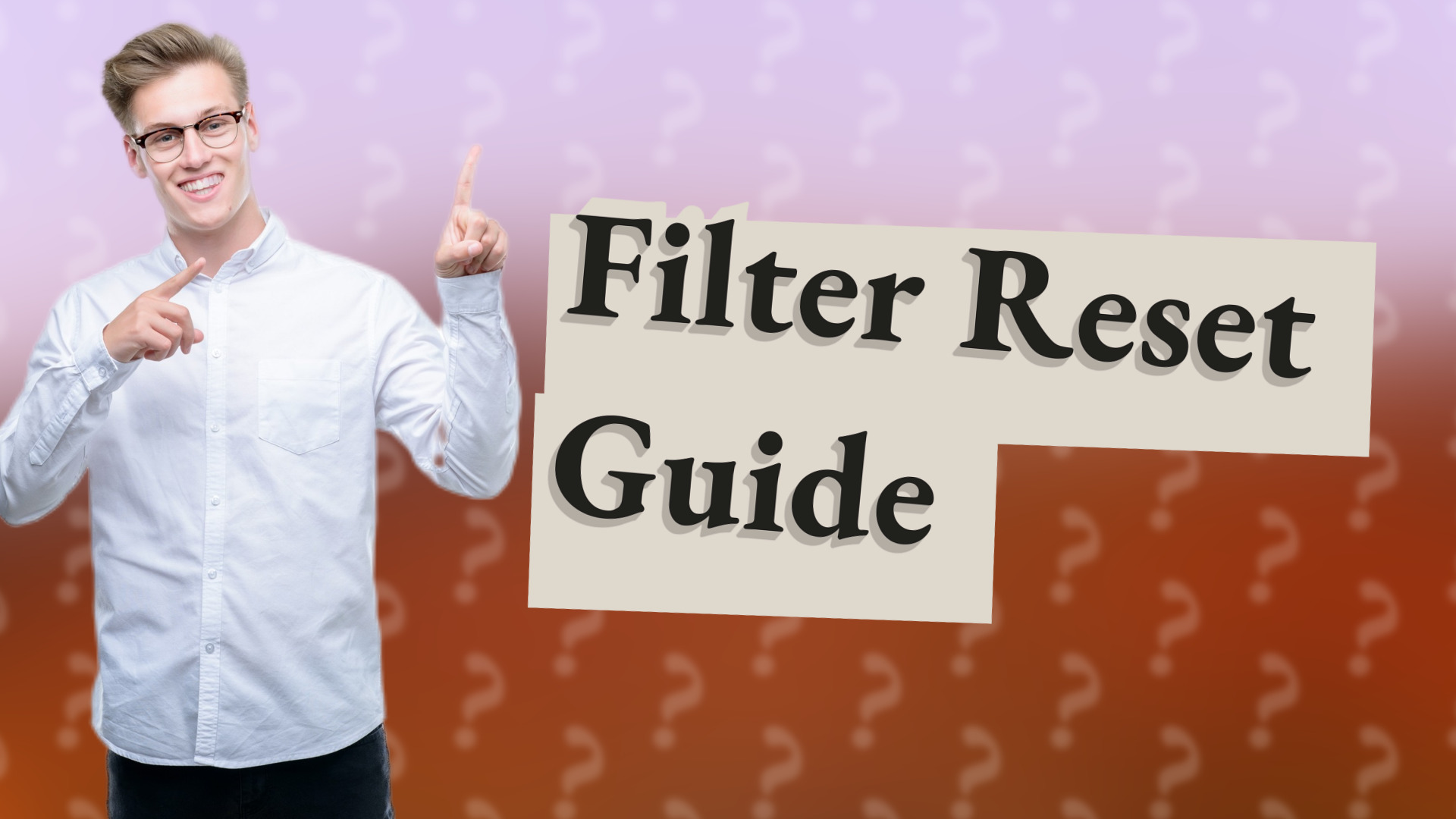 Filter Reset Guide