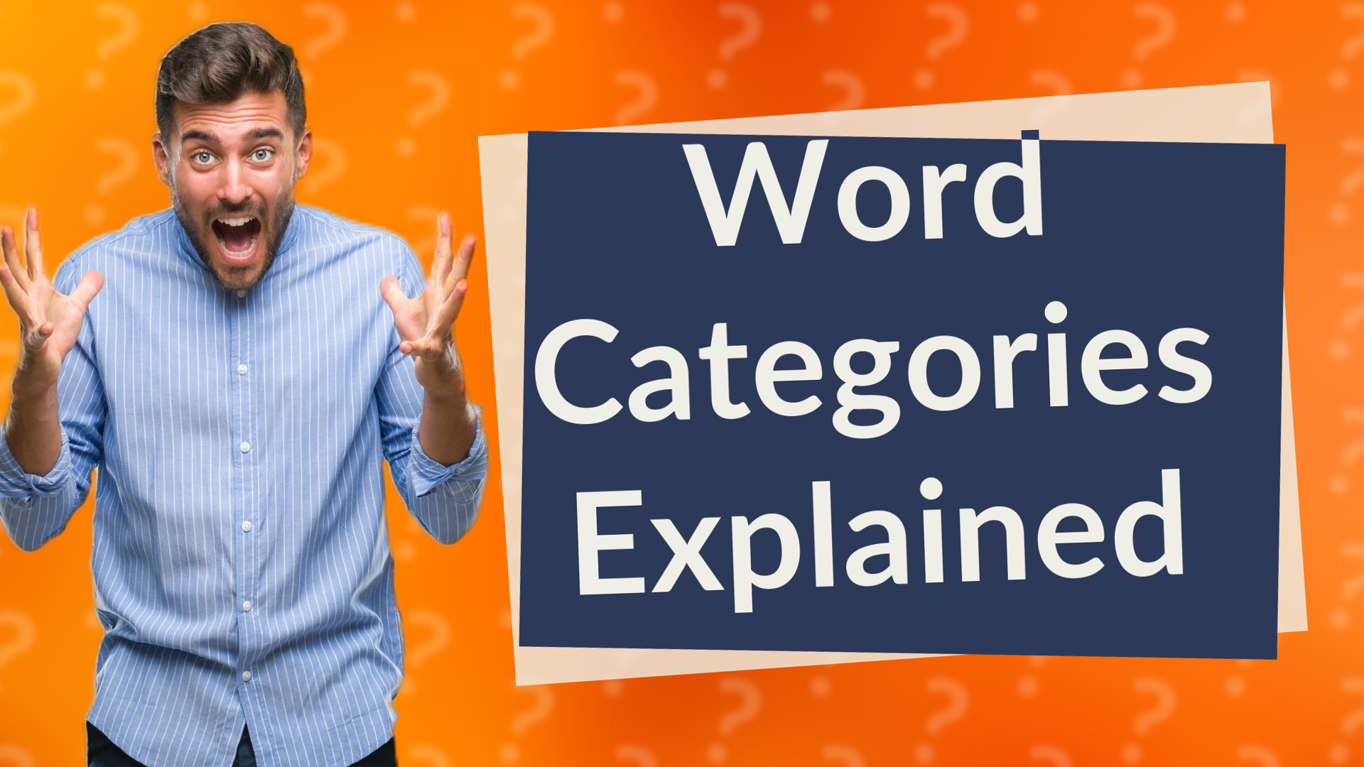 Word Categories Explained