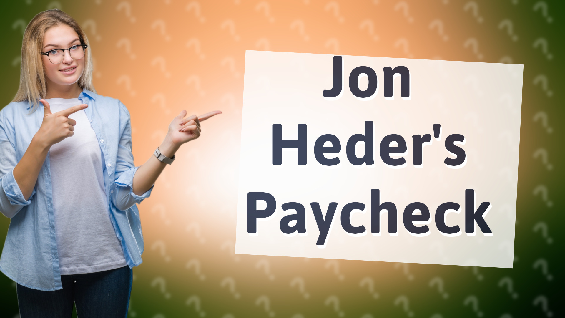 Jon Heder's Paycheck