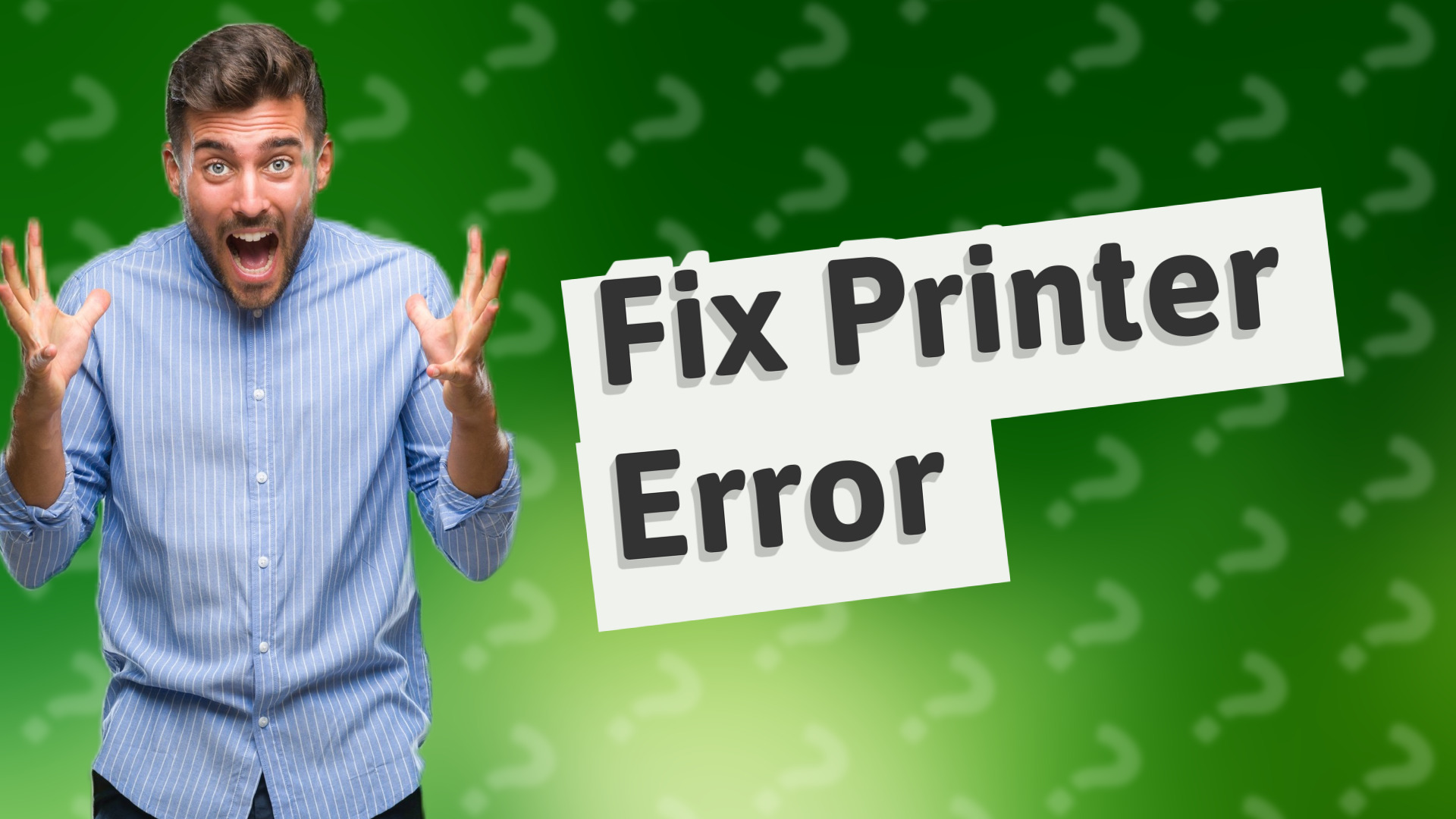 Fix Printer Error