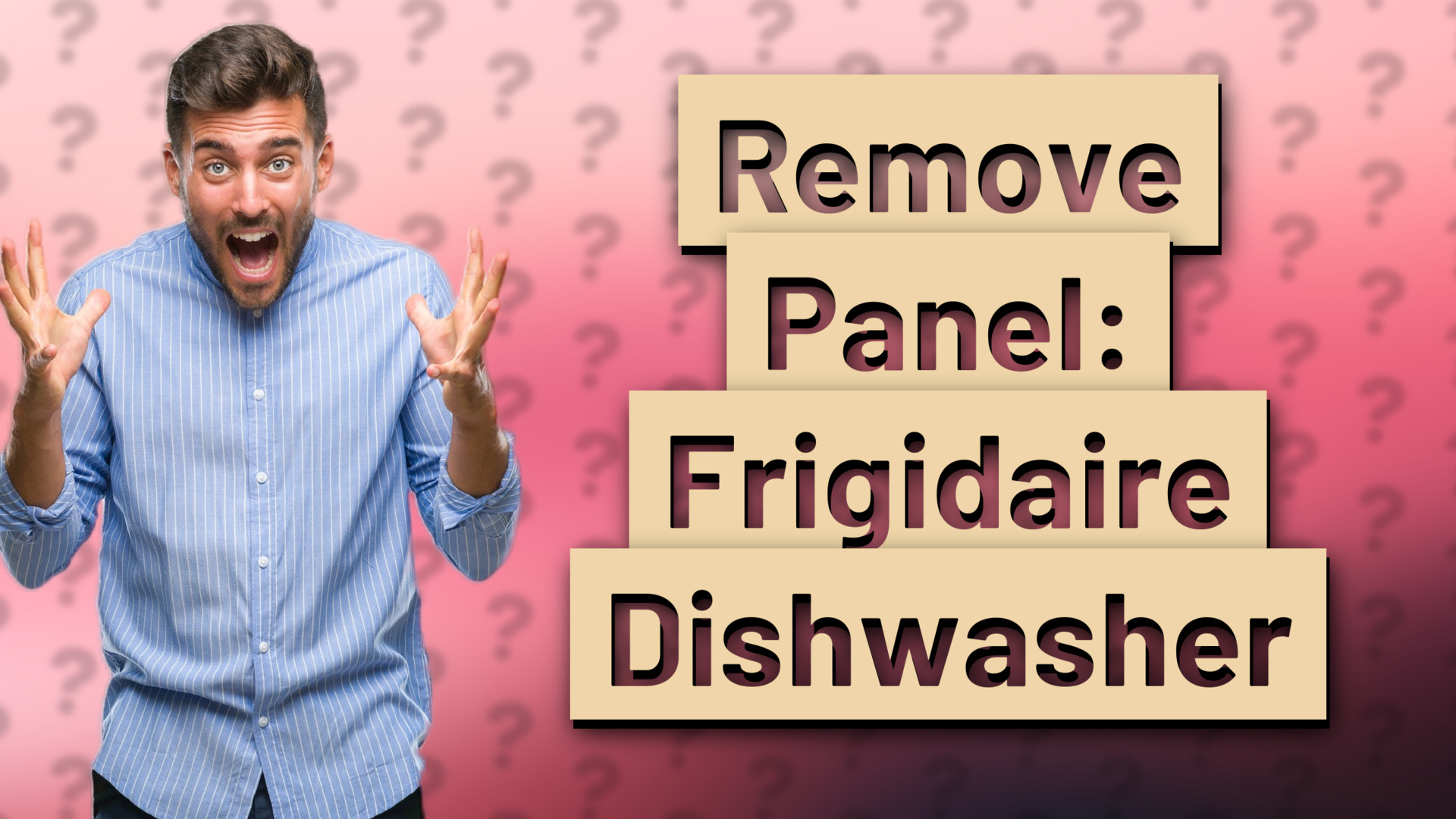 Remove Panel: Frigidaire Dishwasher