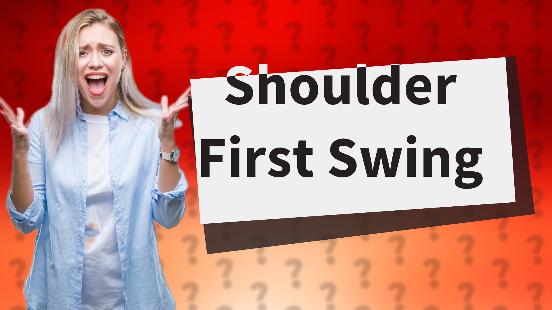 Shoulder First Swing