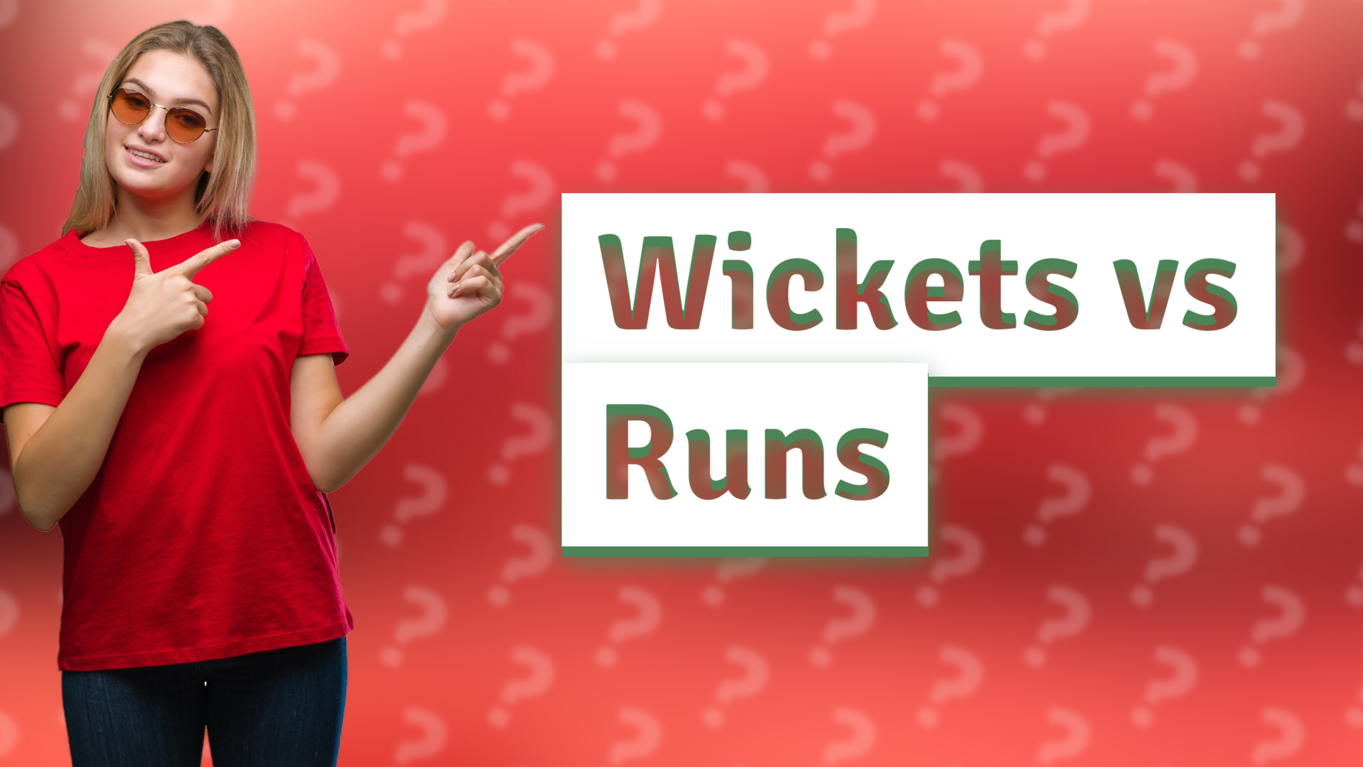 Wickets vs Runs