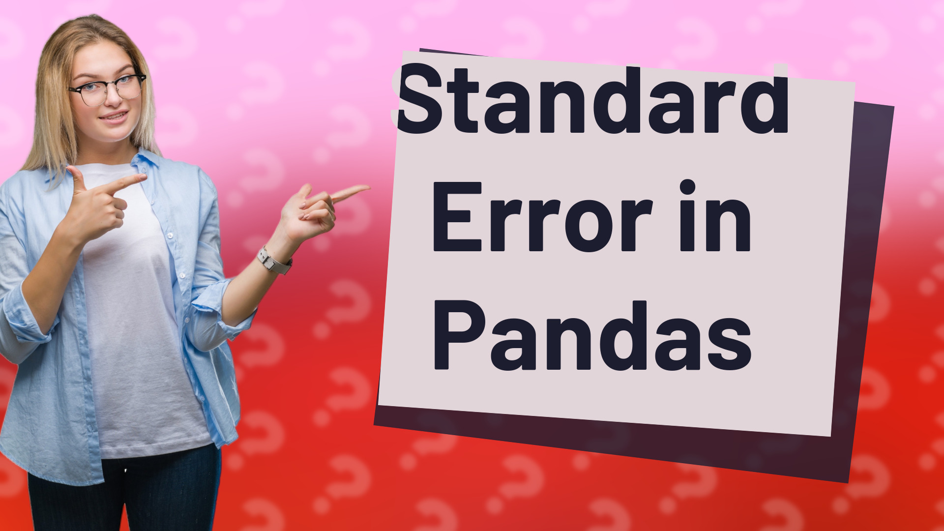 Standard Error in Pandas