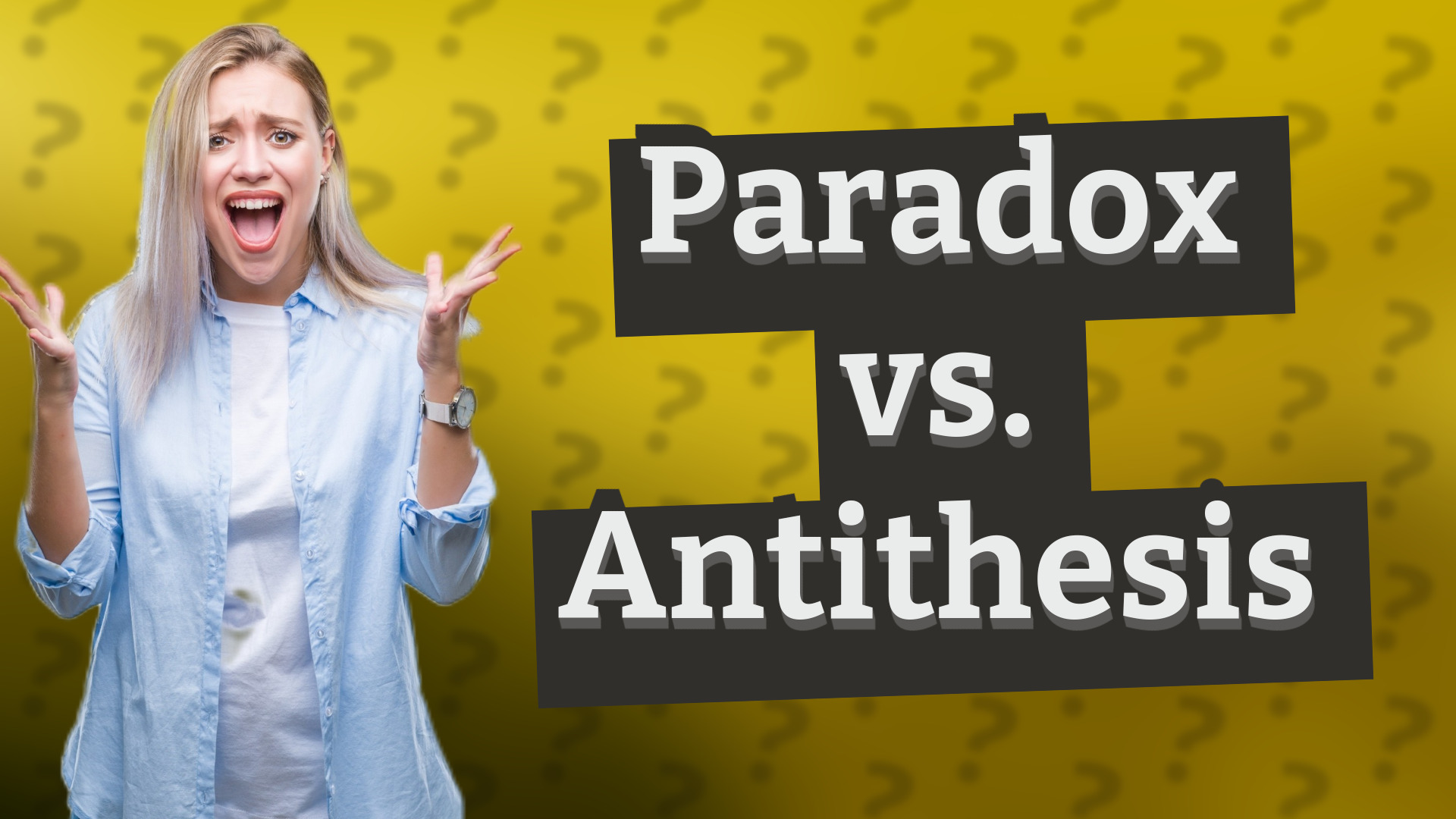 Paradox vs. Antithesis
