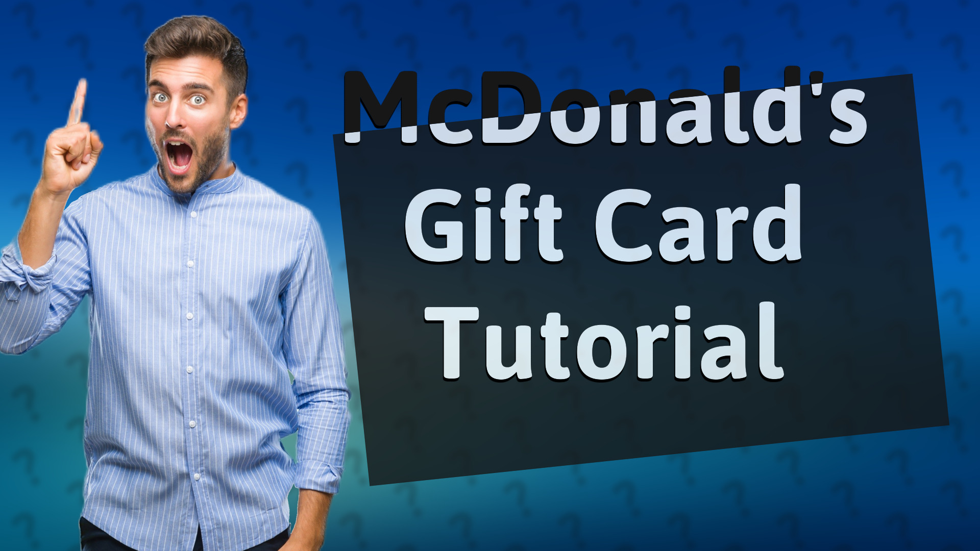 McDonald's Gift Card Tutorial
