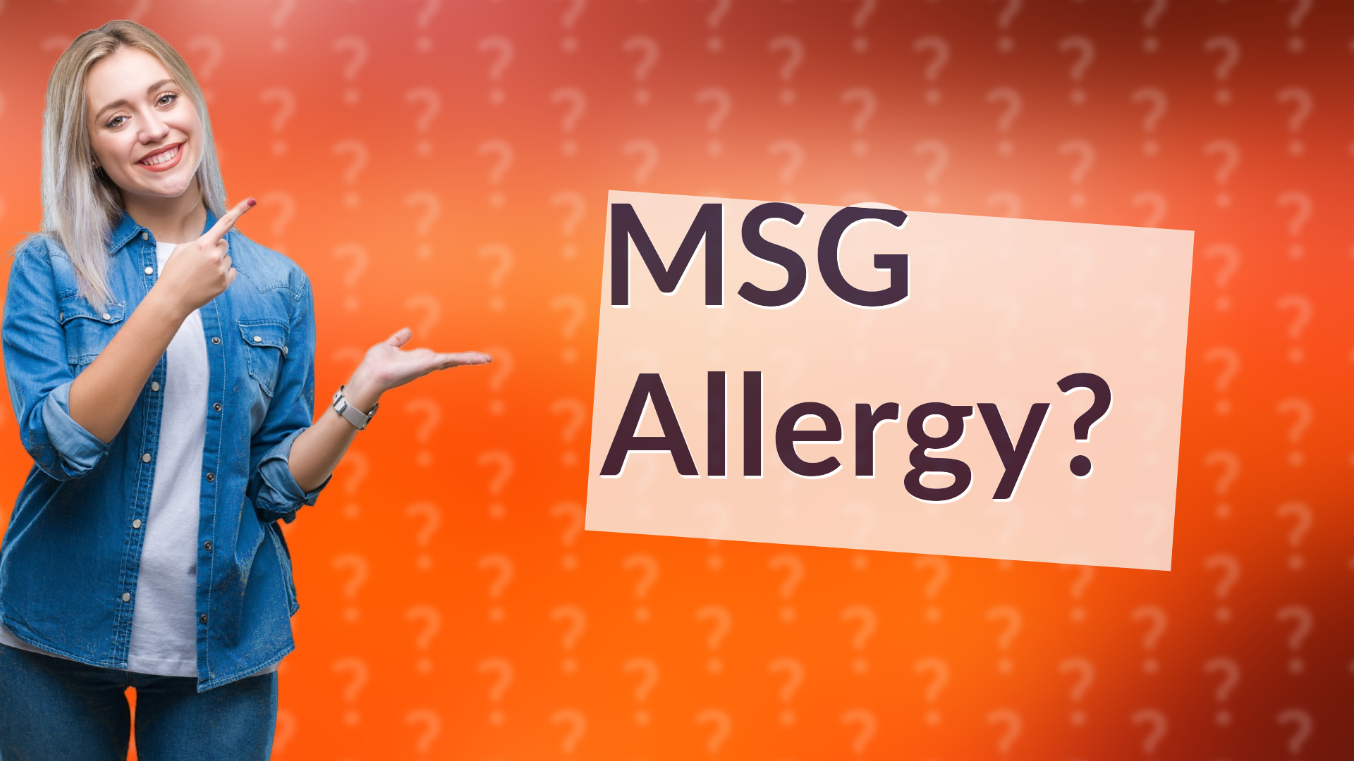 MSG Allergy?