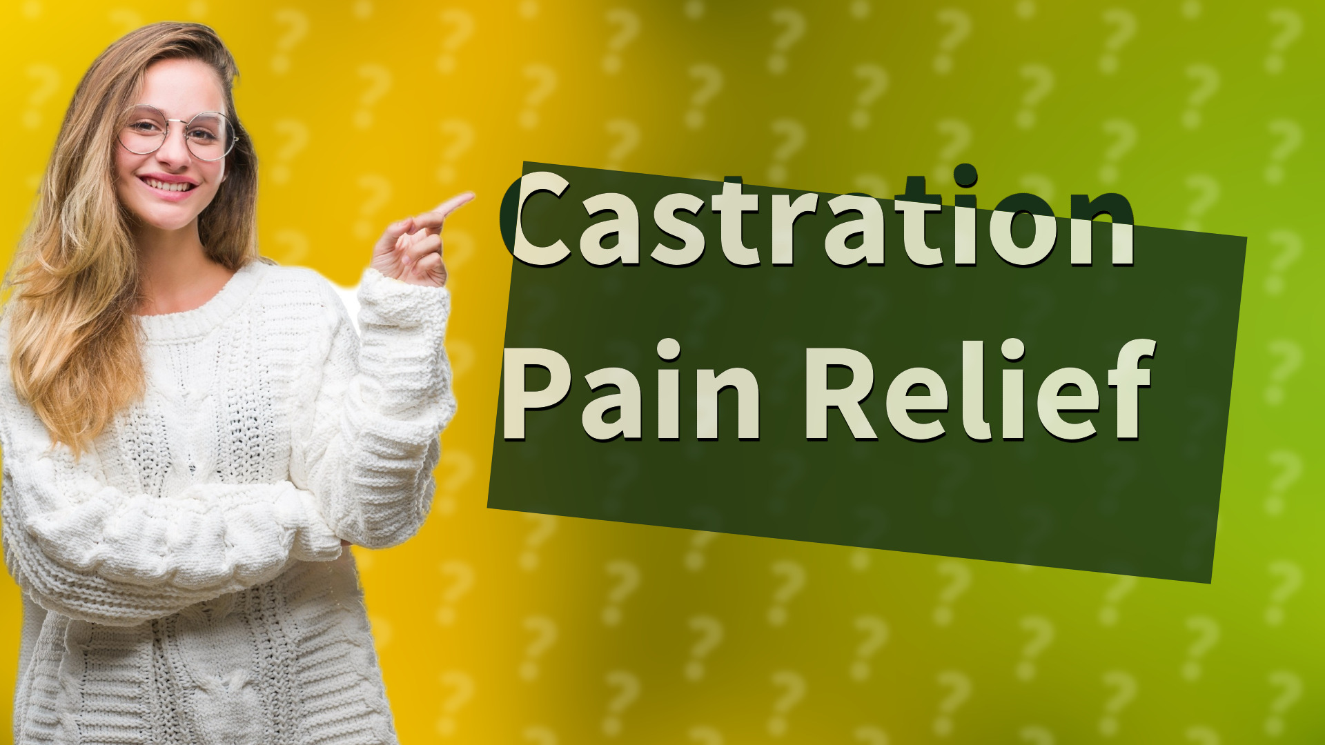 Castration Pain Relief
