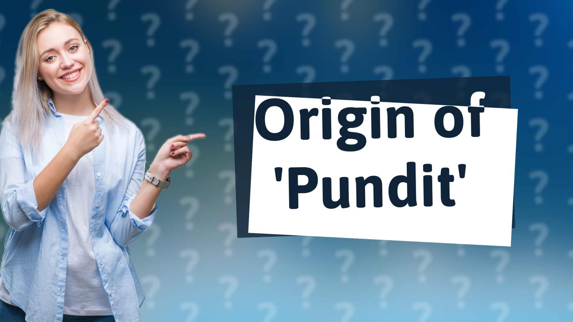Origin of 'Pundit'