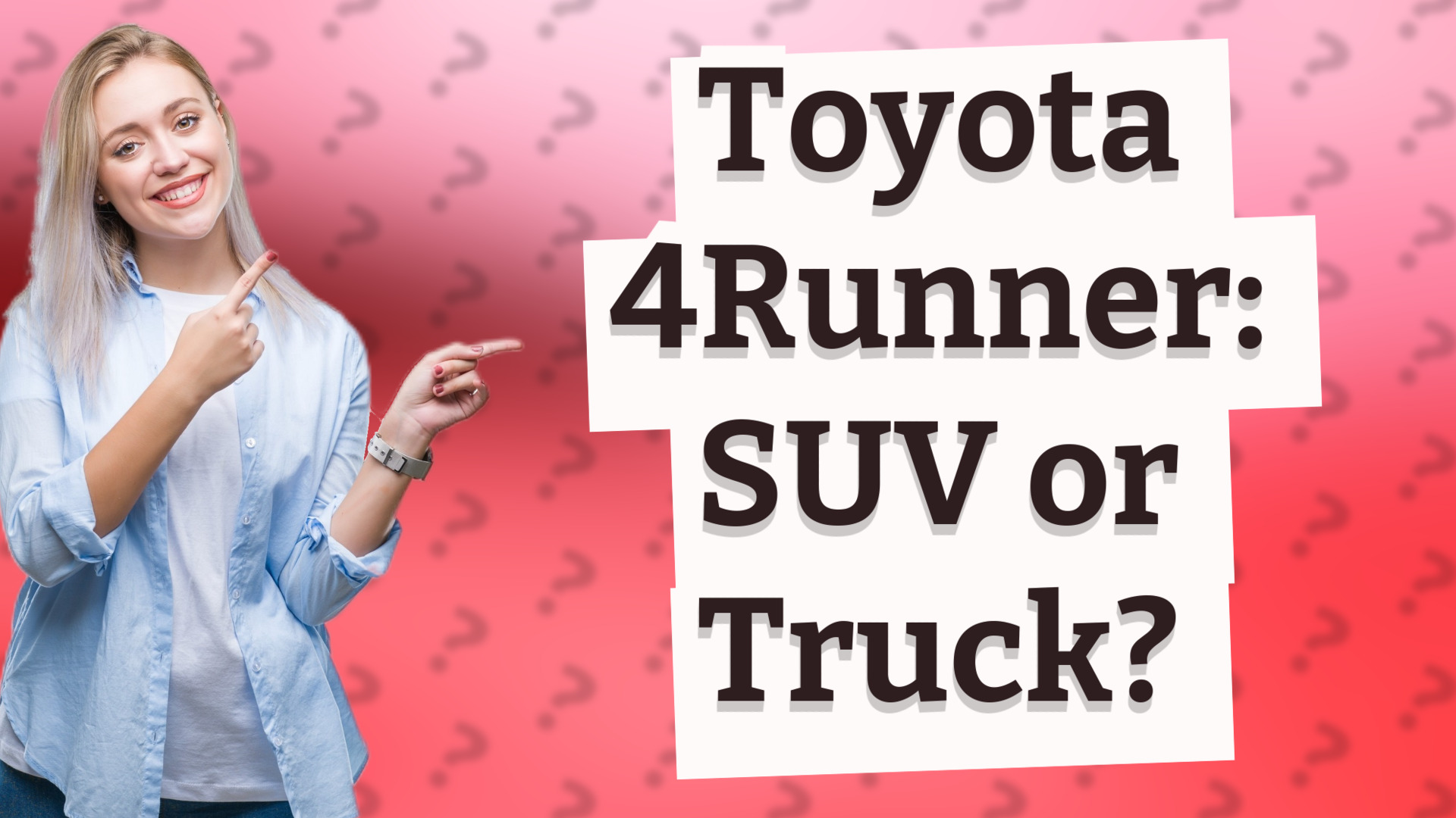 Toyota 4Runner: SUV or Truck?