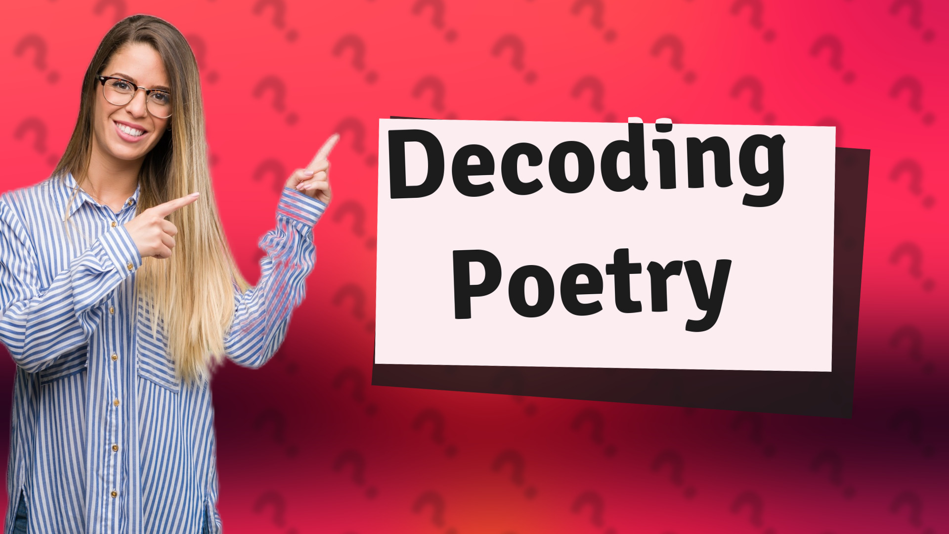 Decoding Poetry