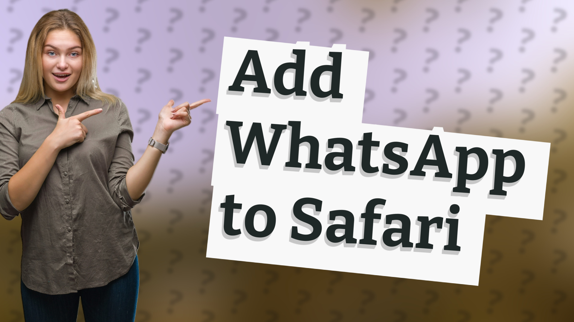 Add WhatsApp to Safari