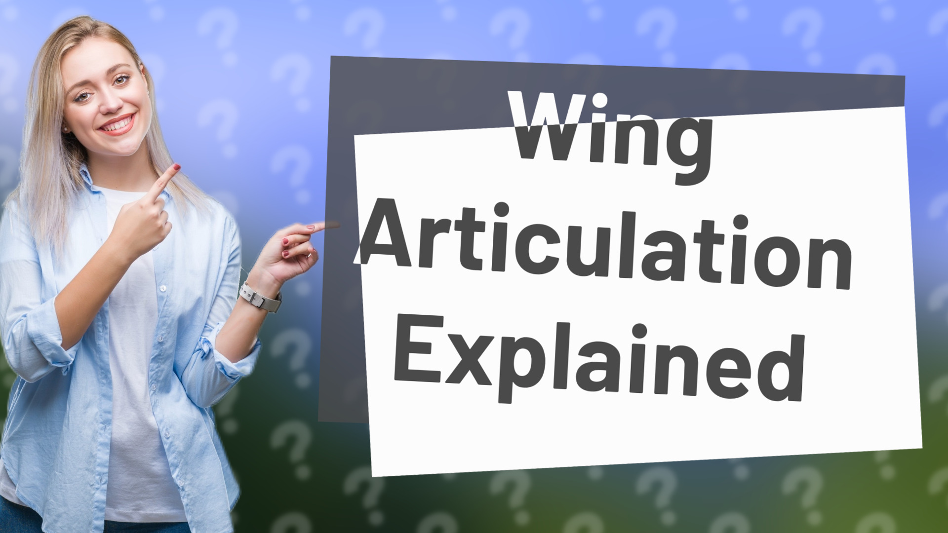 Wing Articulation Explained