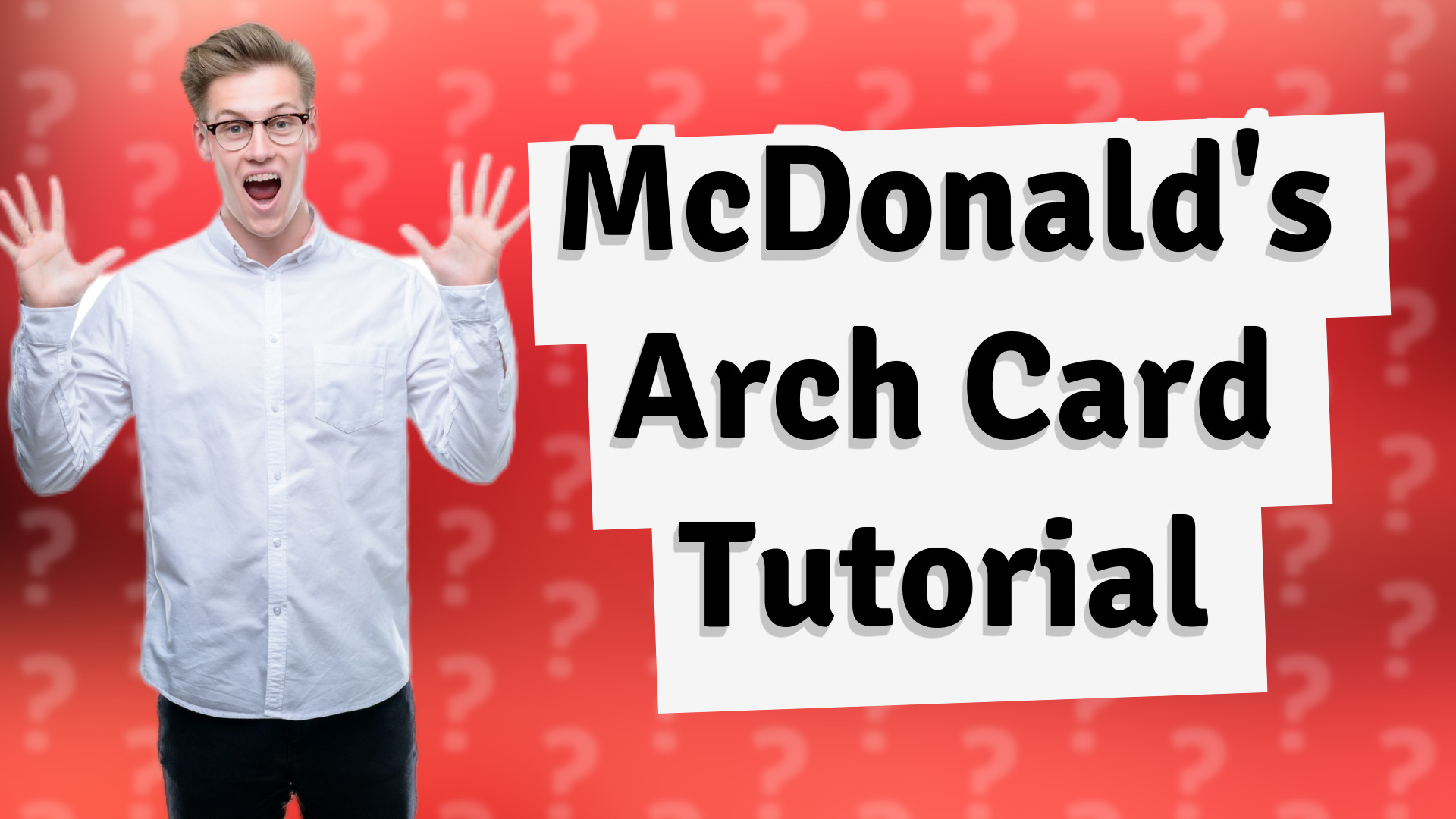 McDonald's Arch Card Tutorial