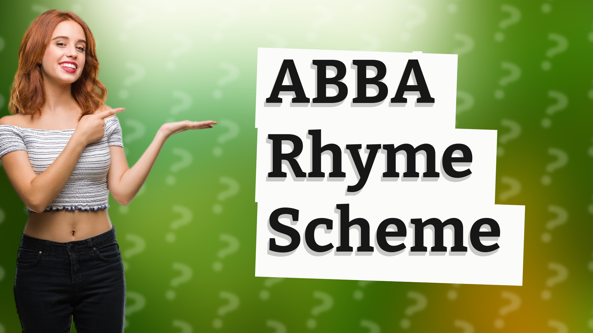 ABBA Rhyme Scheme