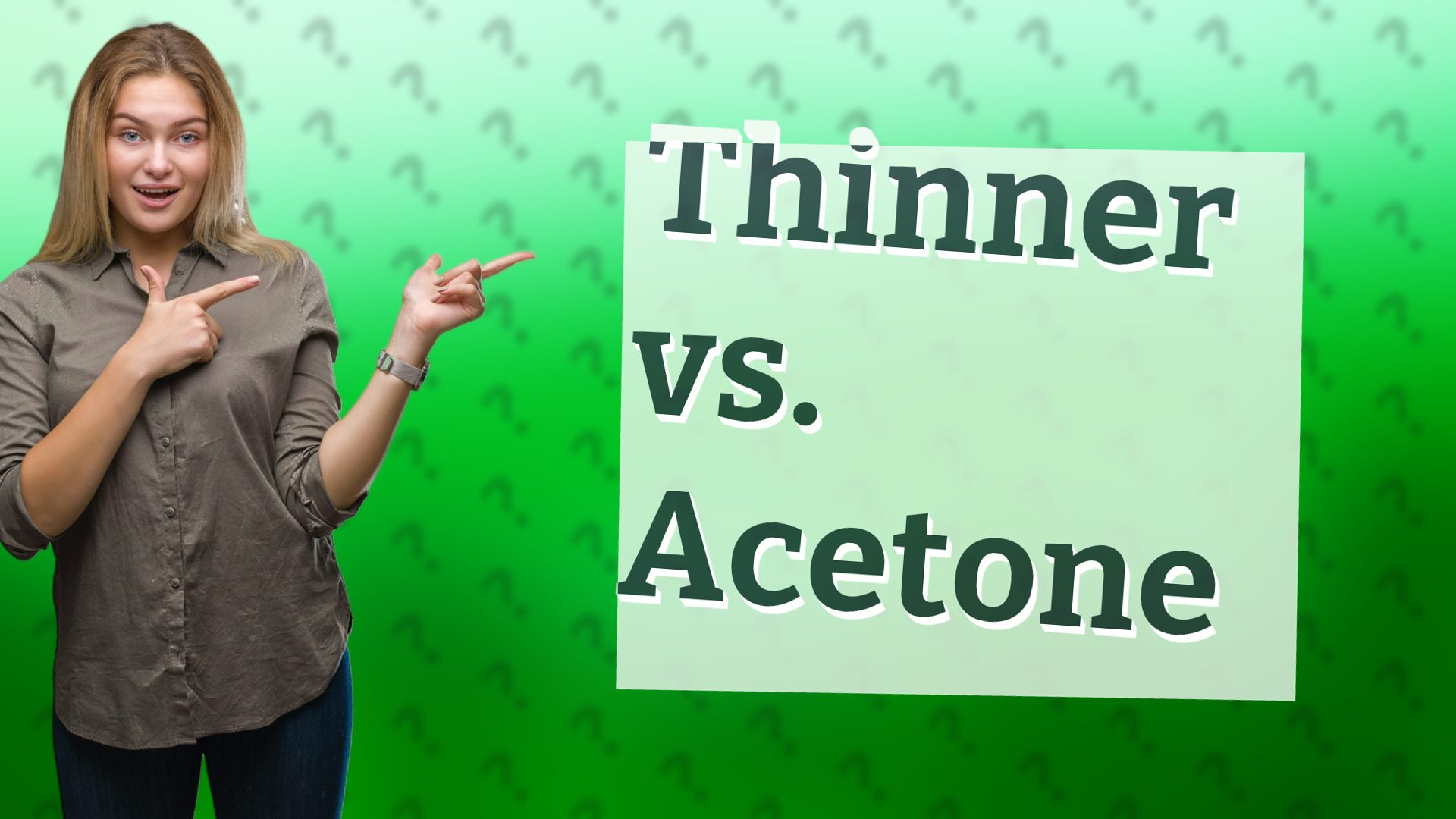 Thinner vs. Acetone