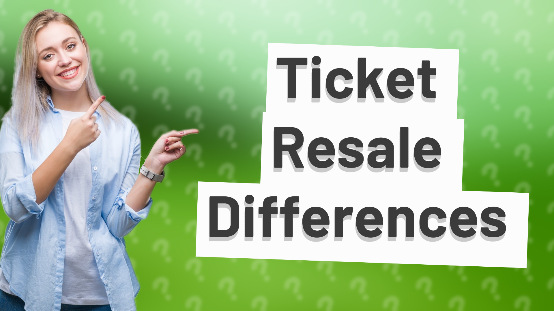 Ticket Resale Differences