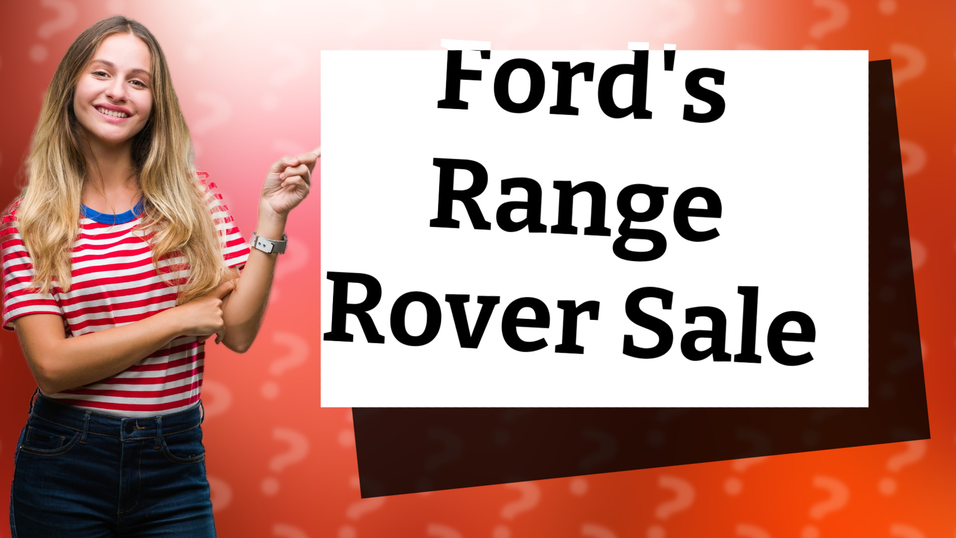 Ford's Range Rover Sale