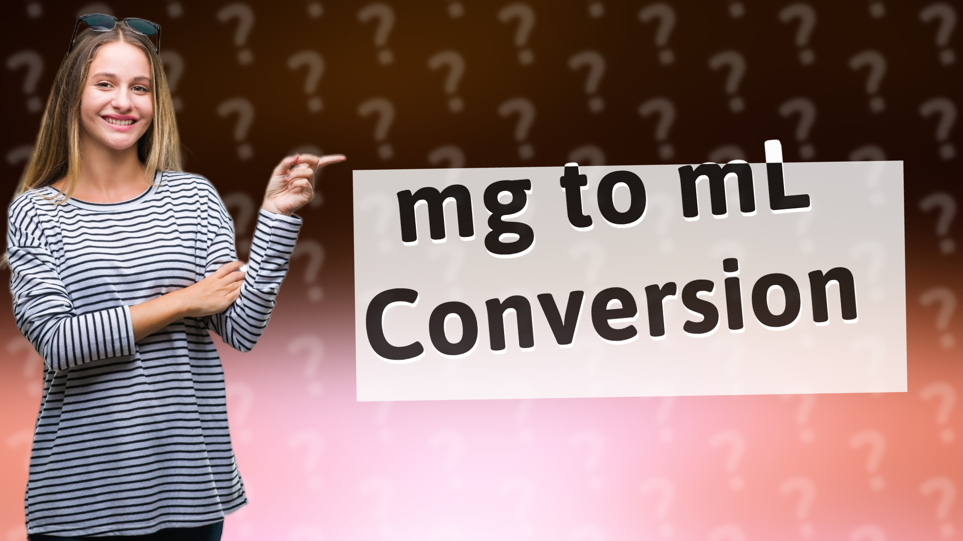 mg to mL Conversion