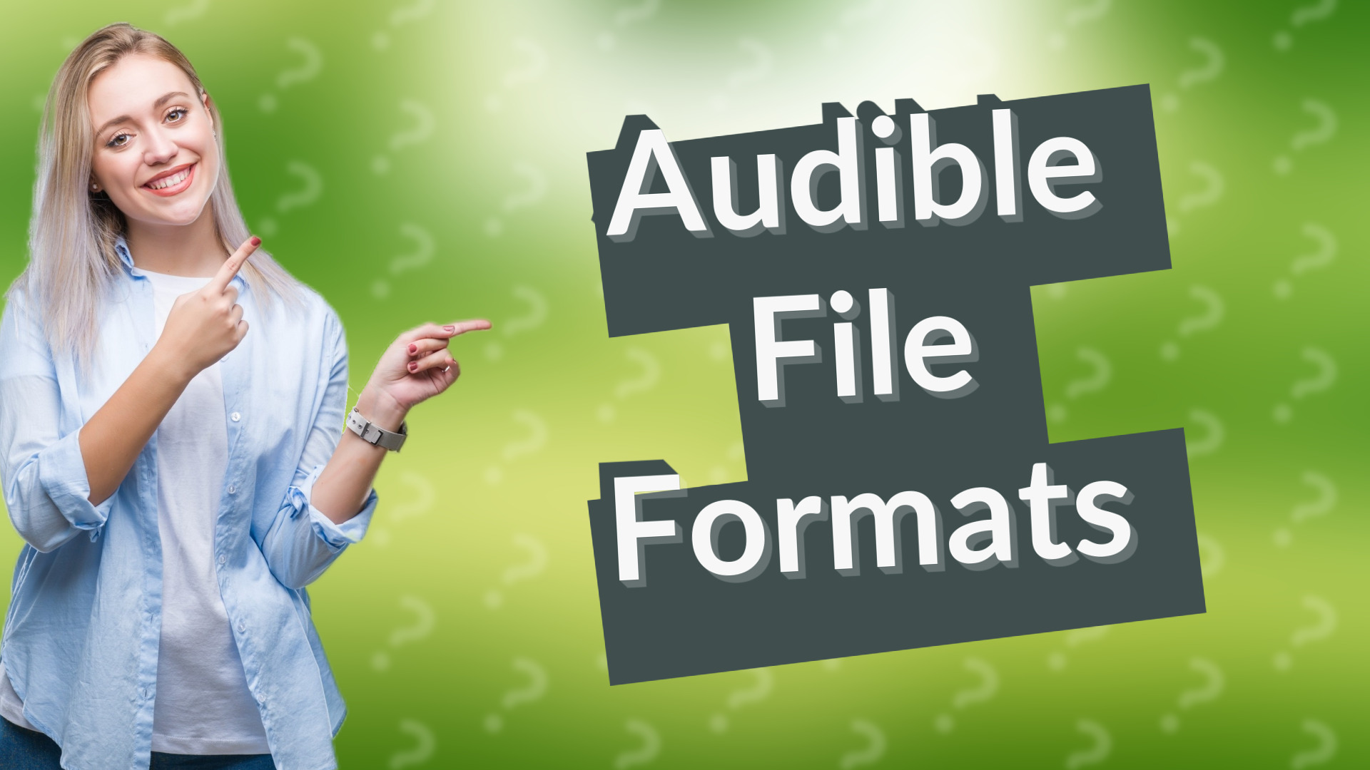 Audible File Formats