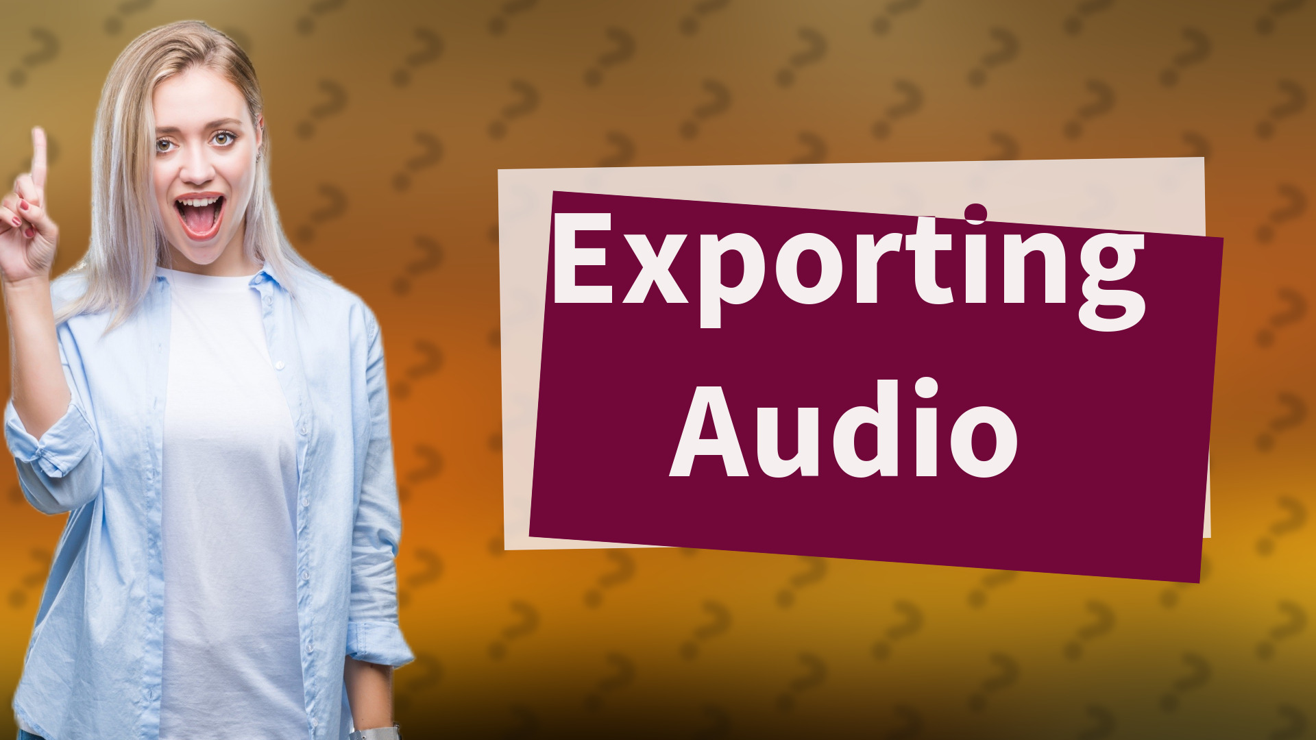 Exporting Audio