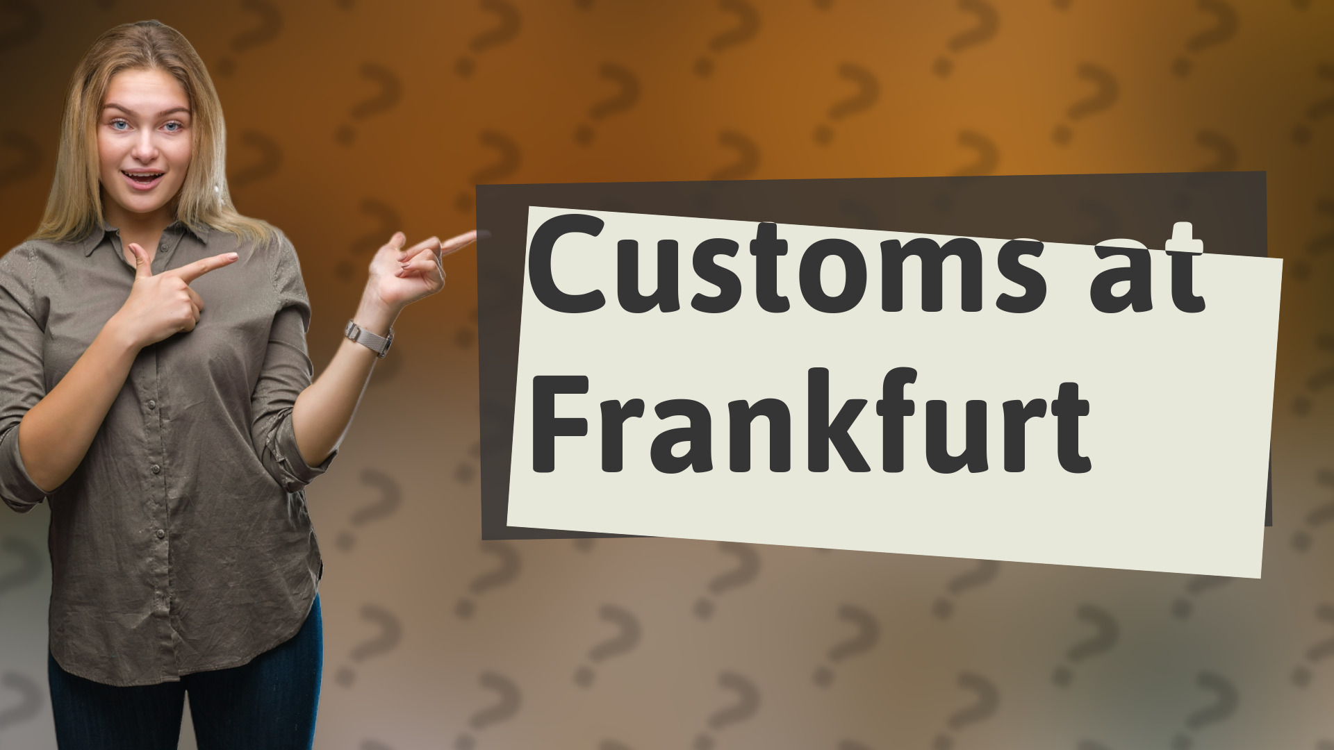 Customs at Frankfurt