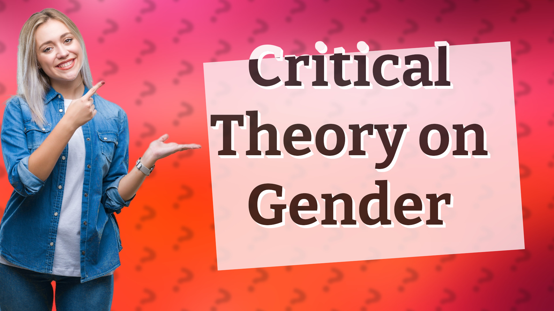 Critical Theory on Gender