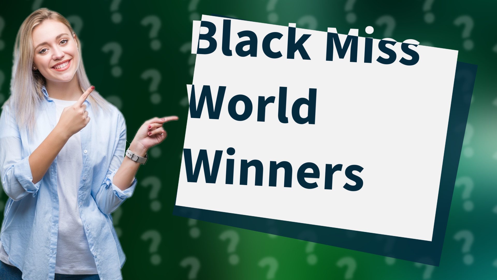 Black Miss World Winners