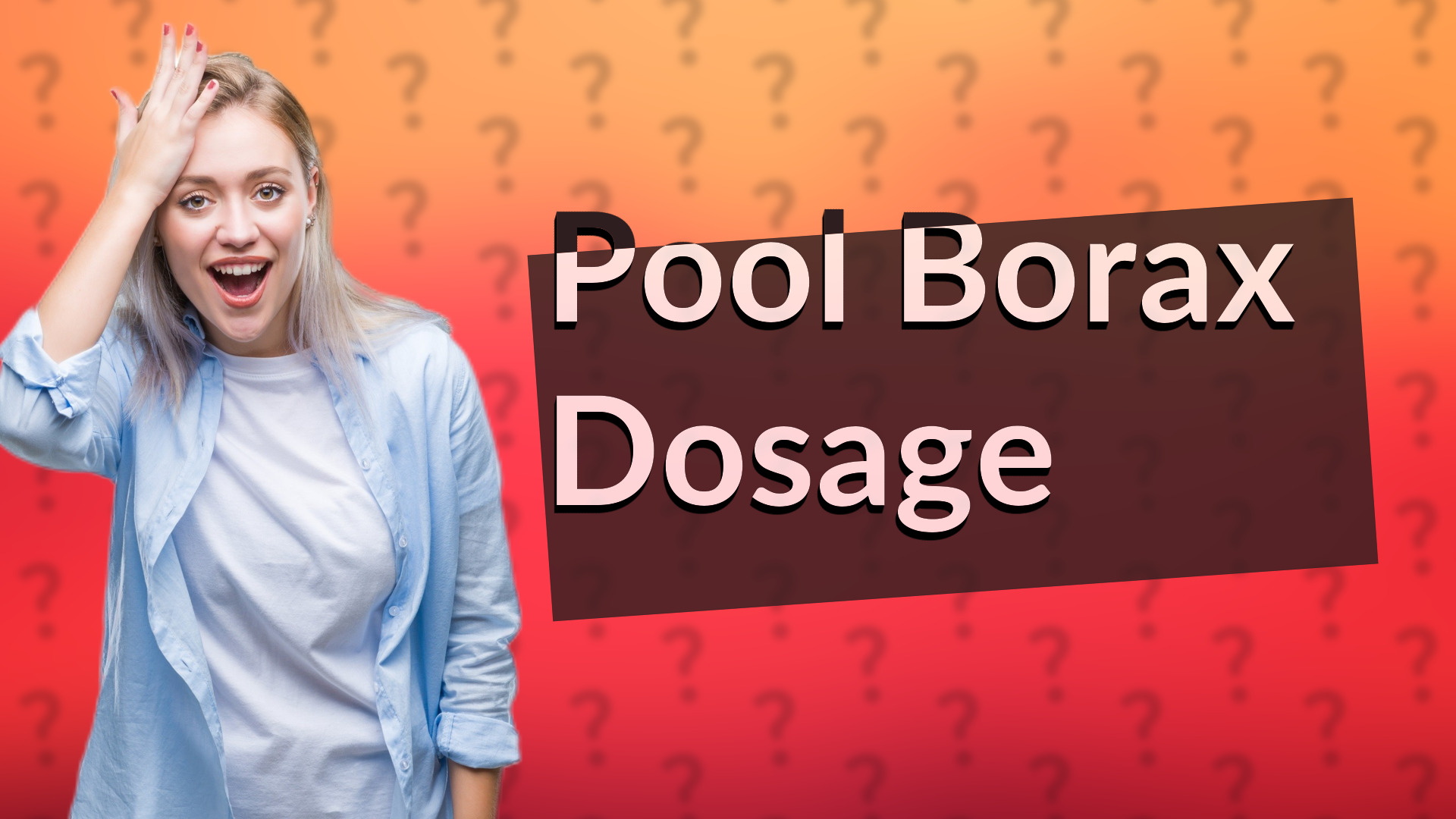 Pool Borax Dosage