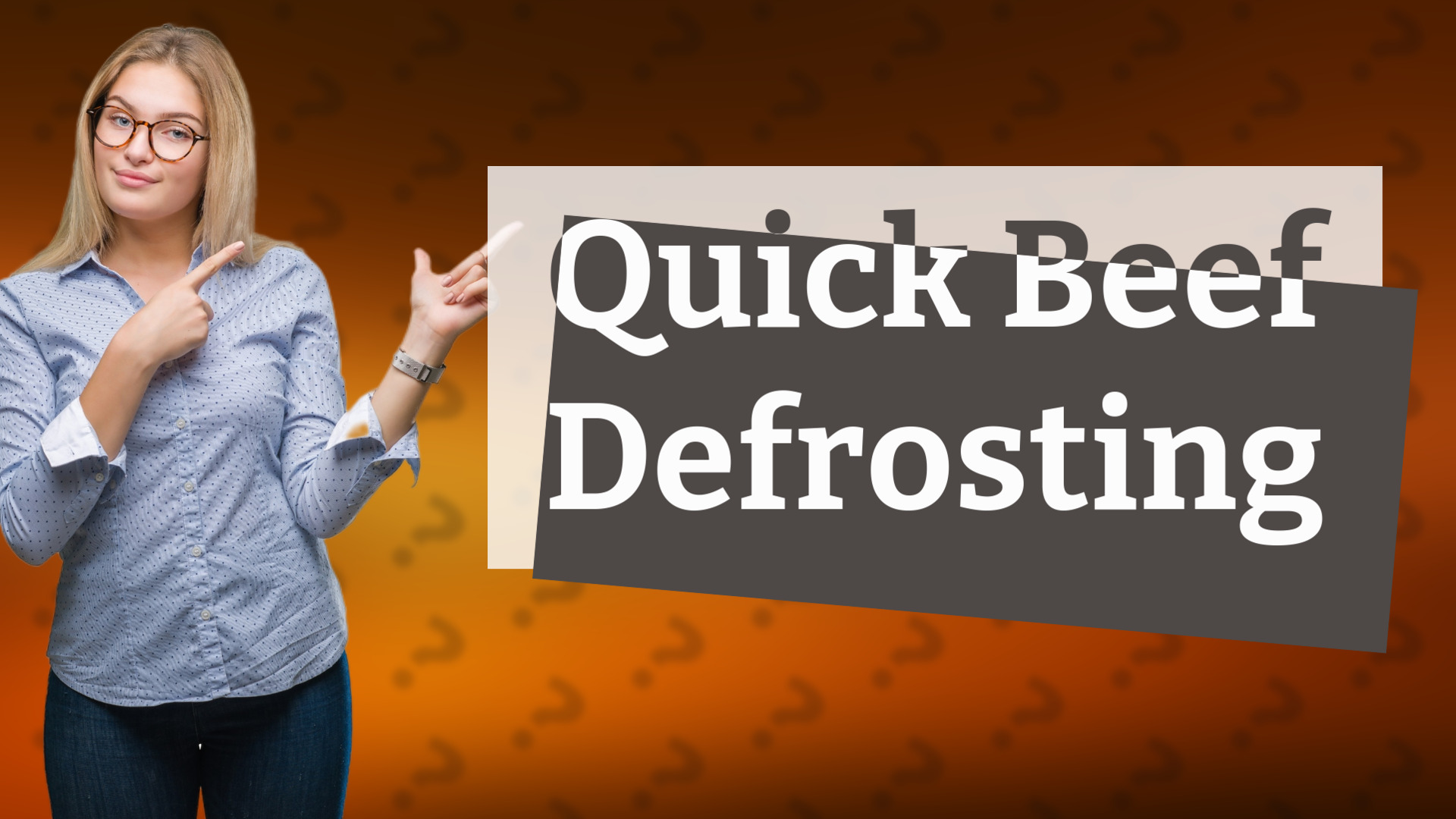 Quick Beef Defrosting