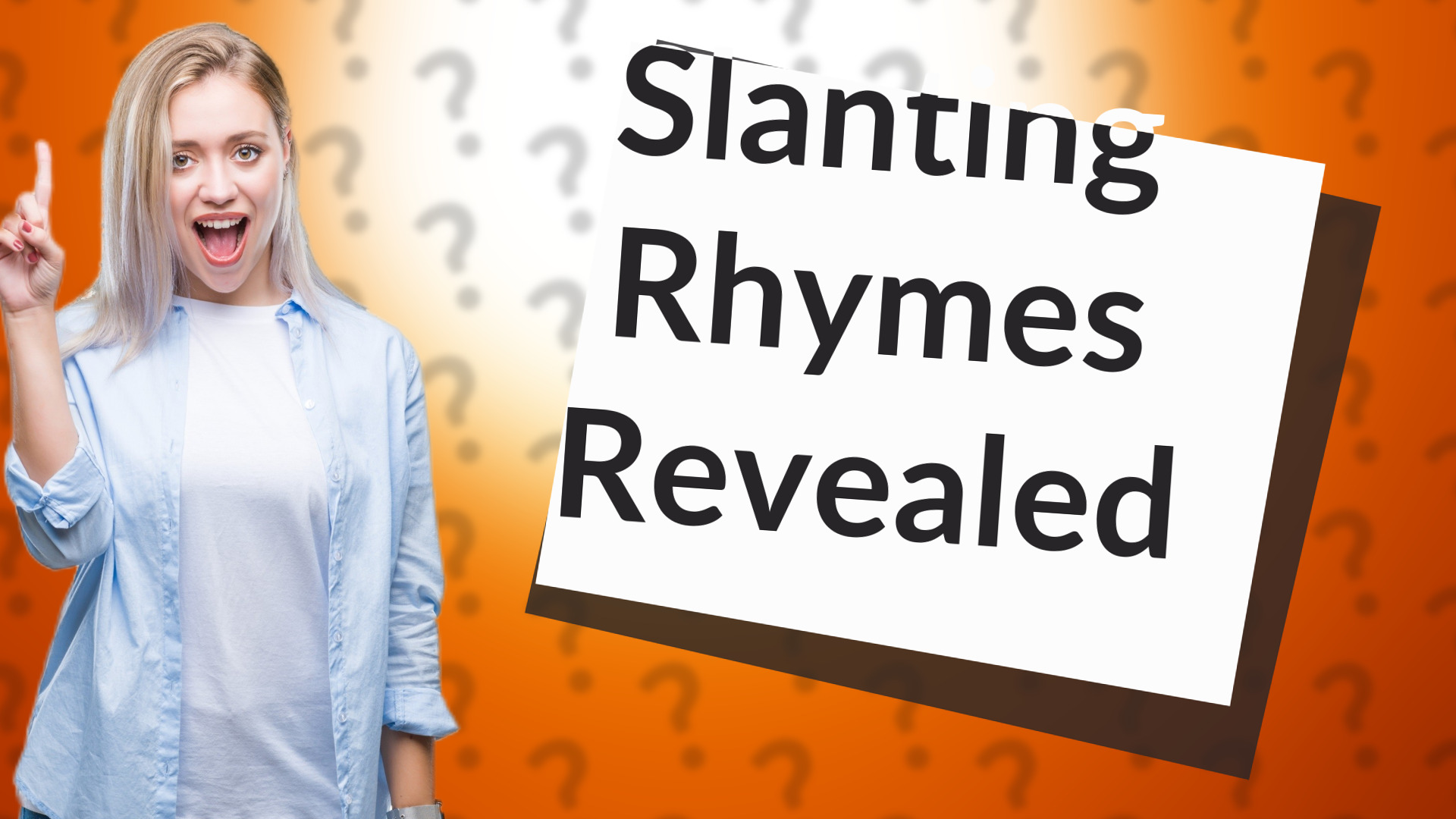 Slanting Rhymes Revealed