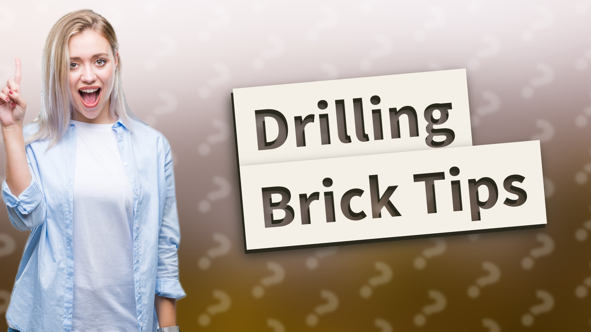 Drilling Brick Tips