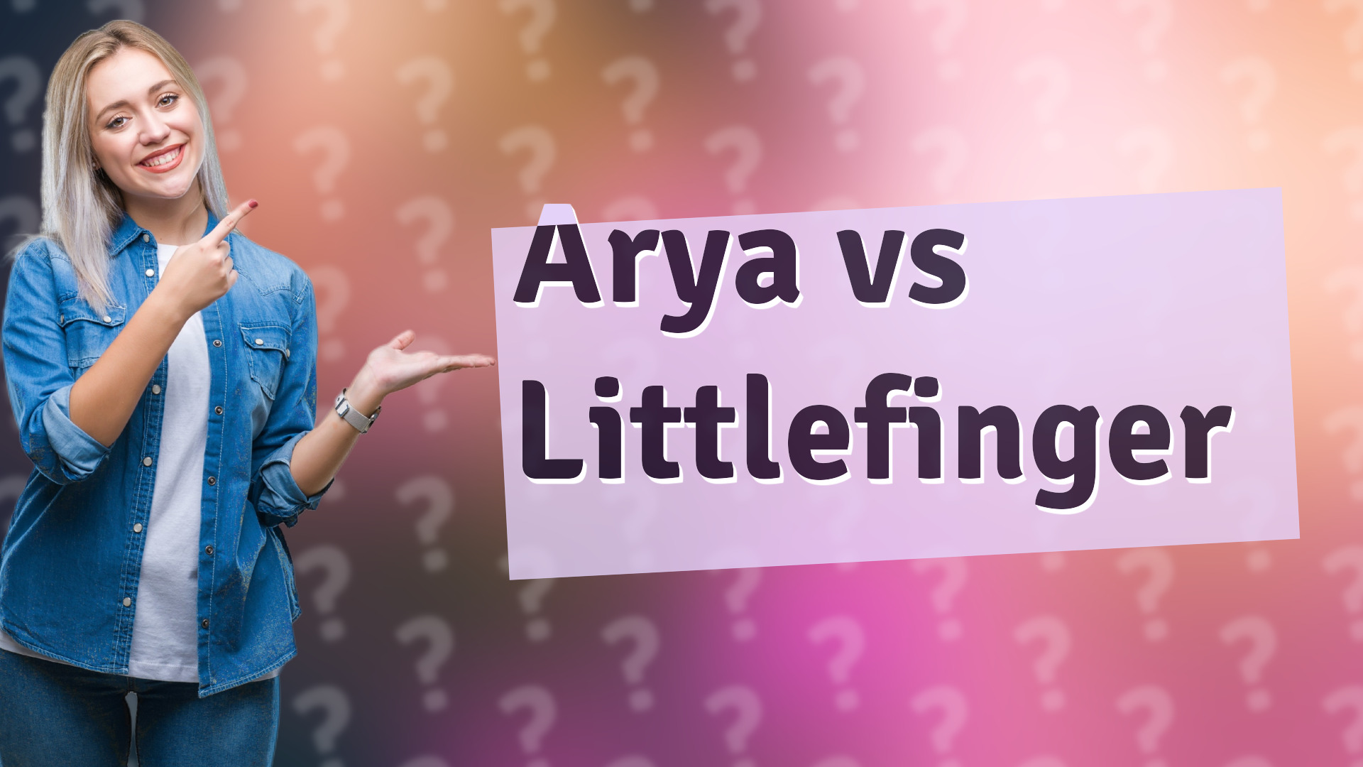 Arya vs Littlefinger