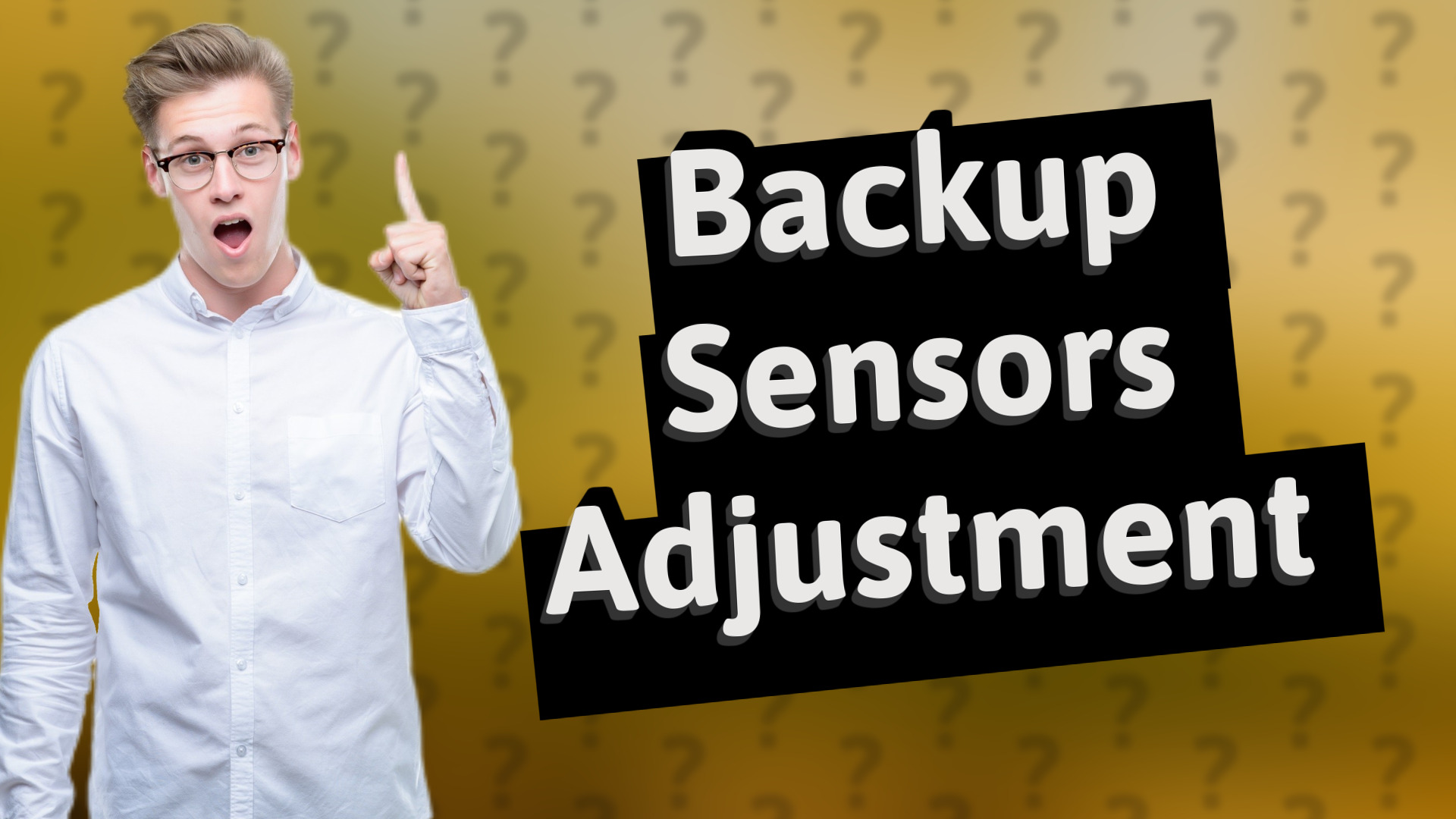 Backup Sensors Adjustment