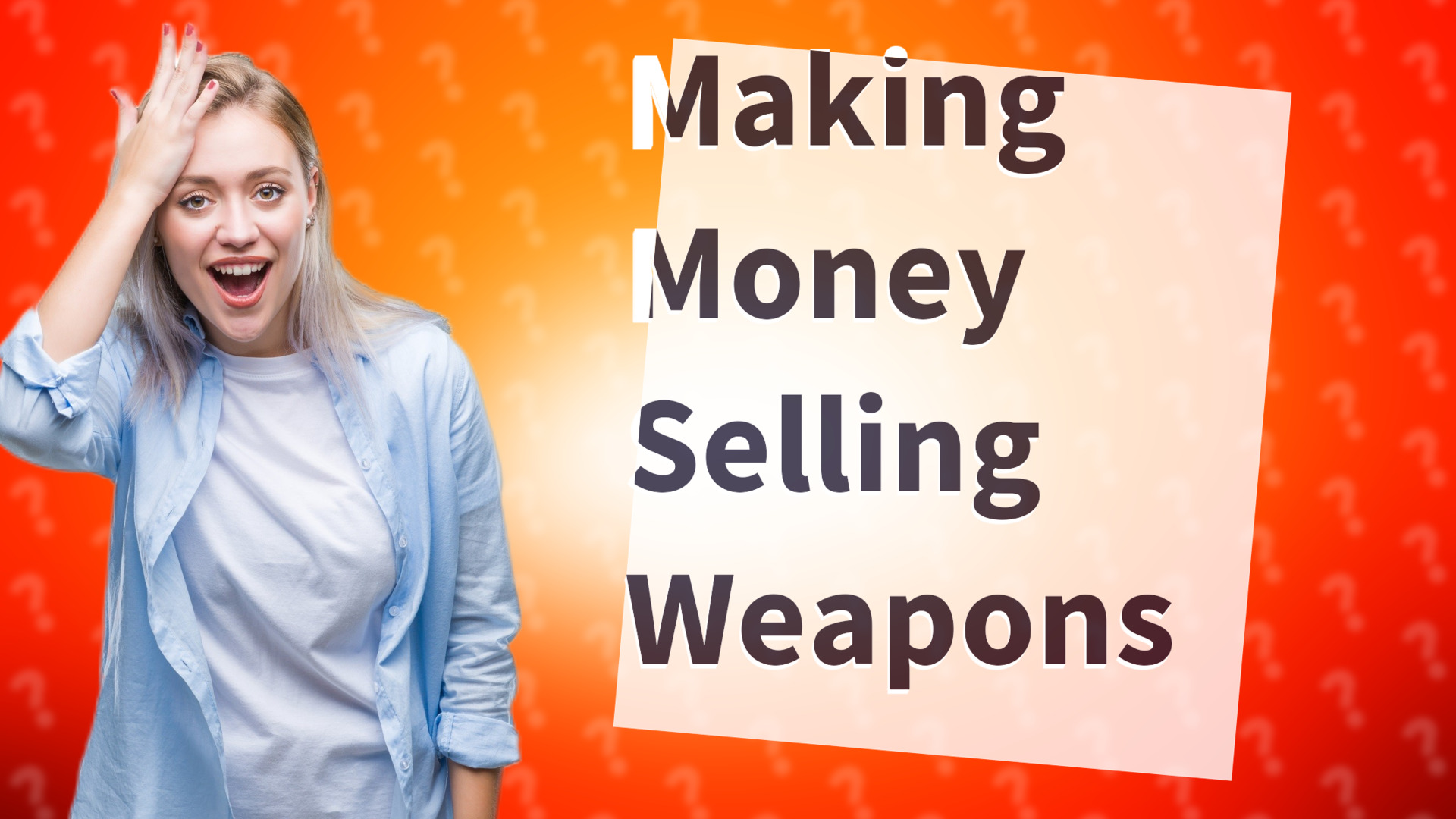 Making Money Selling Weapons